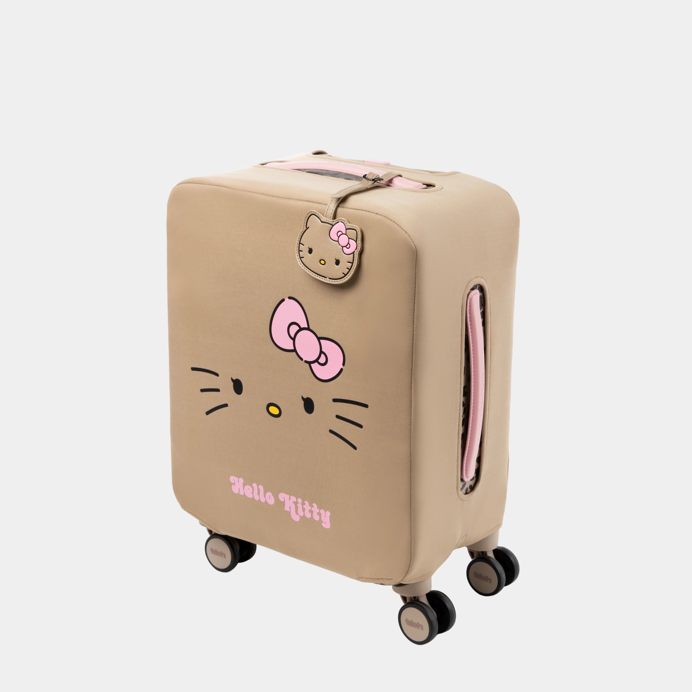 "Hello Kitty" 18-Inch Faux Leather Carry-On Suitcase (With Dust Cover)