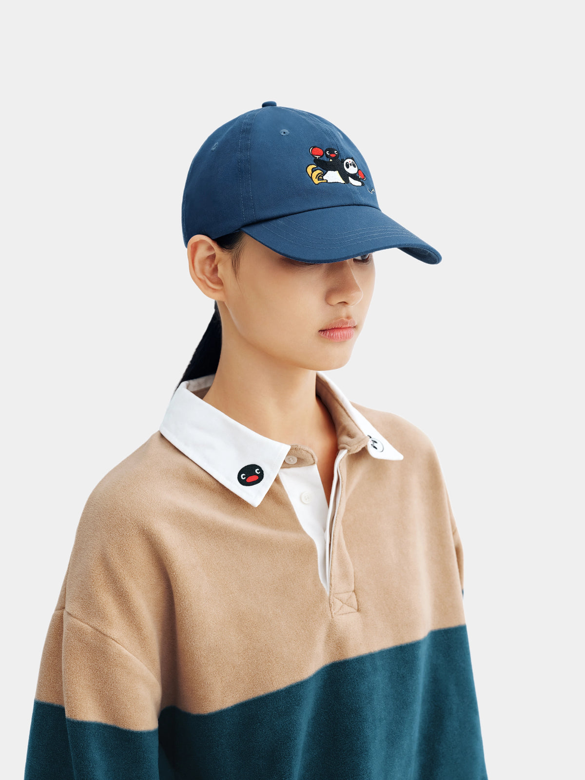PIN!POM! Embroidered Cap – Navy