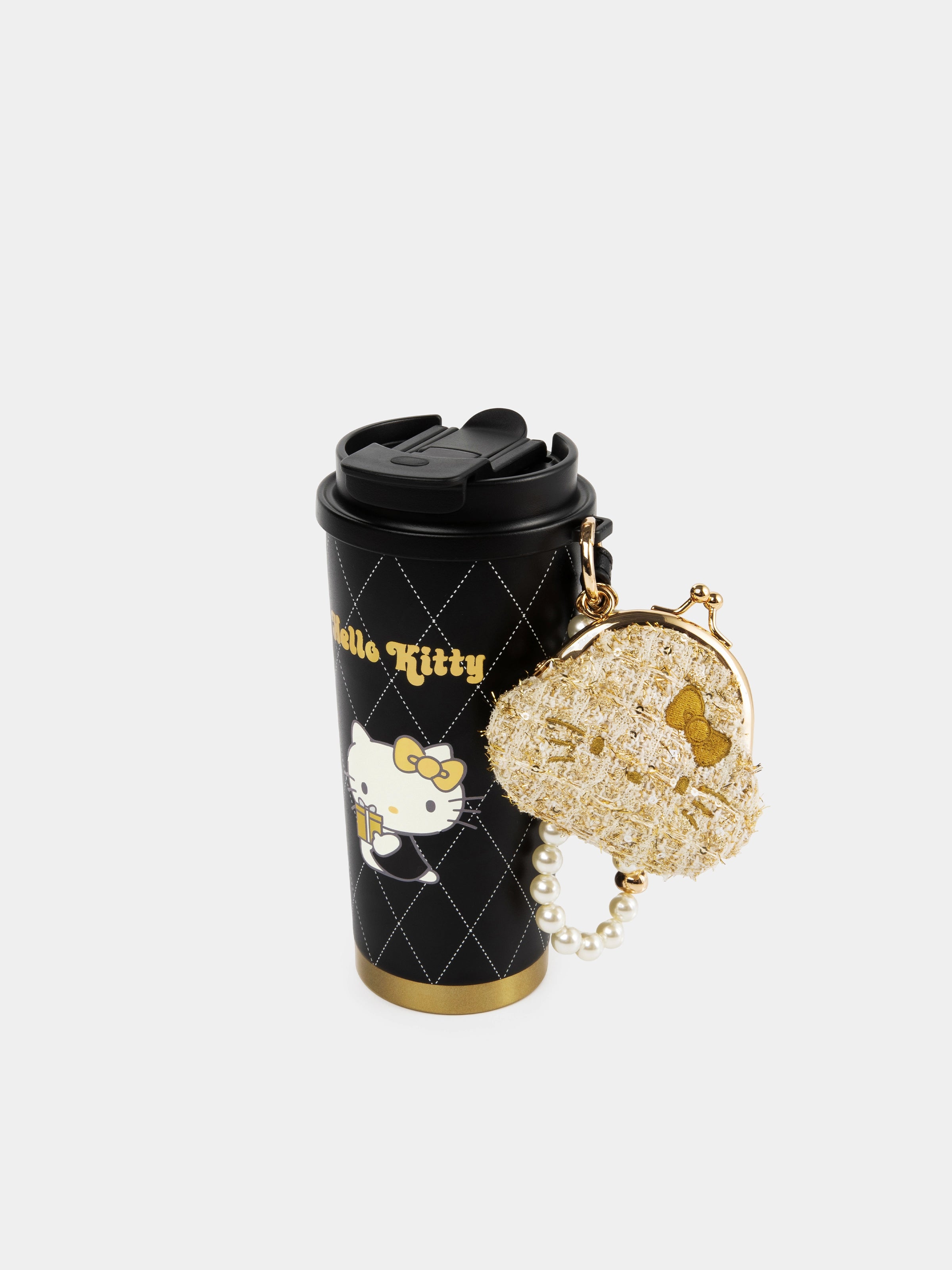 "Hello Kitty" Stainless Steel Travel Tumbler (With Golden Mini Frame Purse) – Argyle