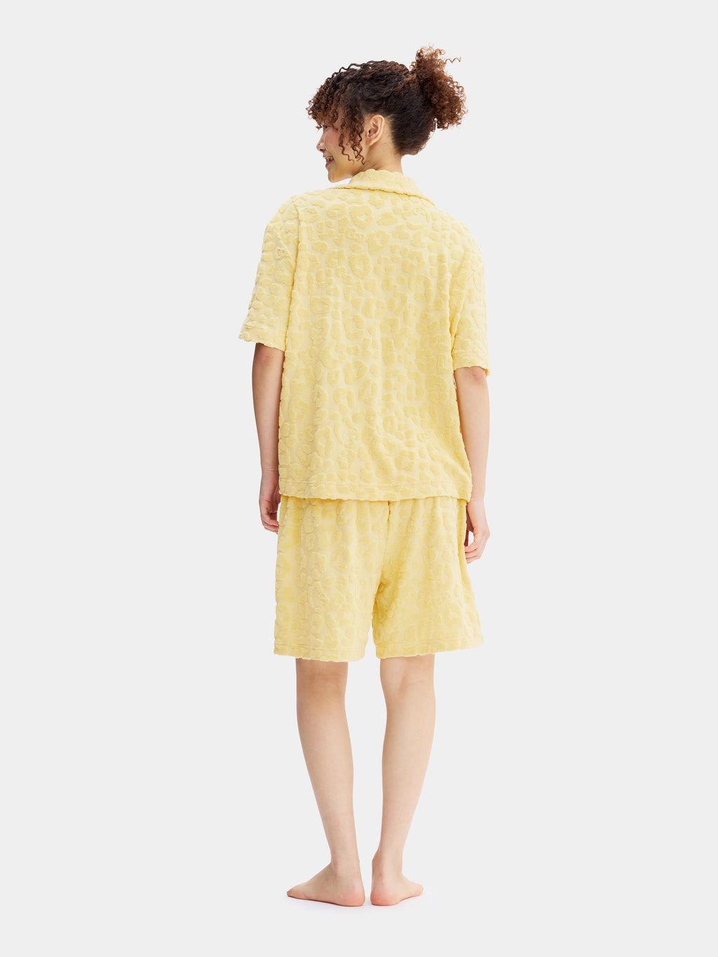 "Hello Kitty" Terry Loungewear Set Short Sleeve & Shorts – Sunbeam Leopard