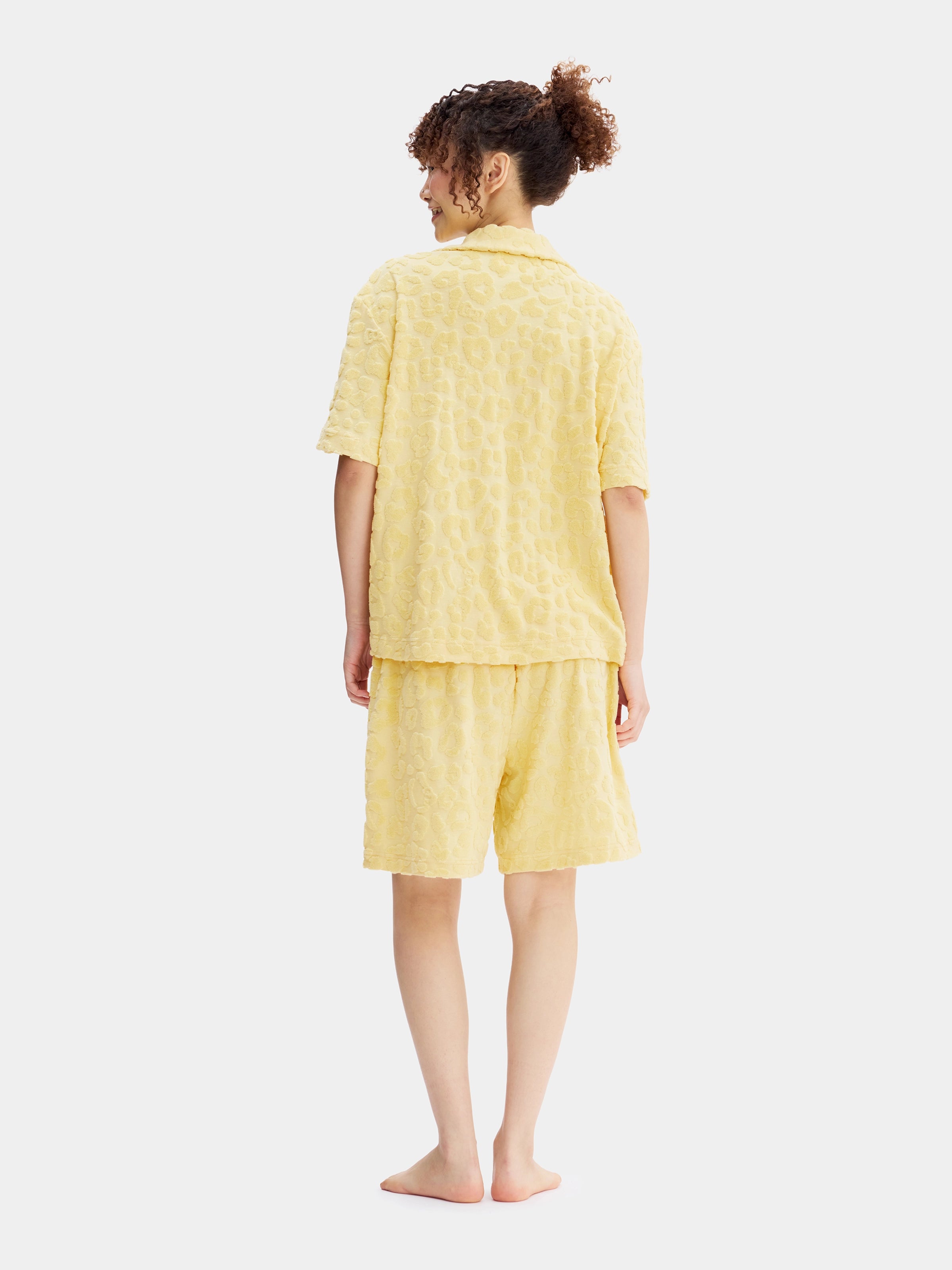 "Hello Kitty" Terry Loungewear Set Short Sleeve & Shorts – Sunbeam Leopard