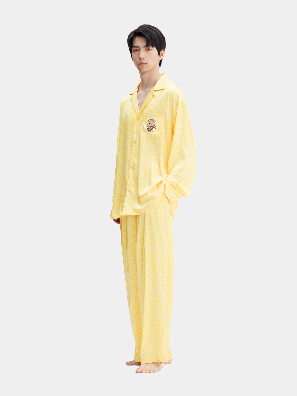 "Dear Daniel" Satin Loungewear Set Long Sleeve – Sunbeam Leopard