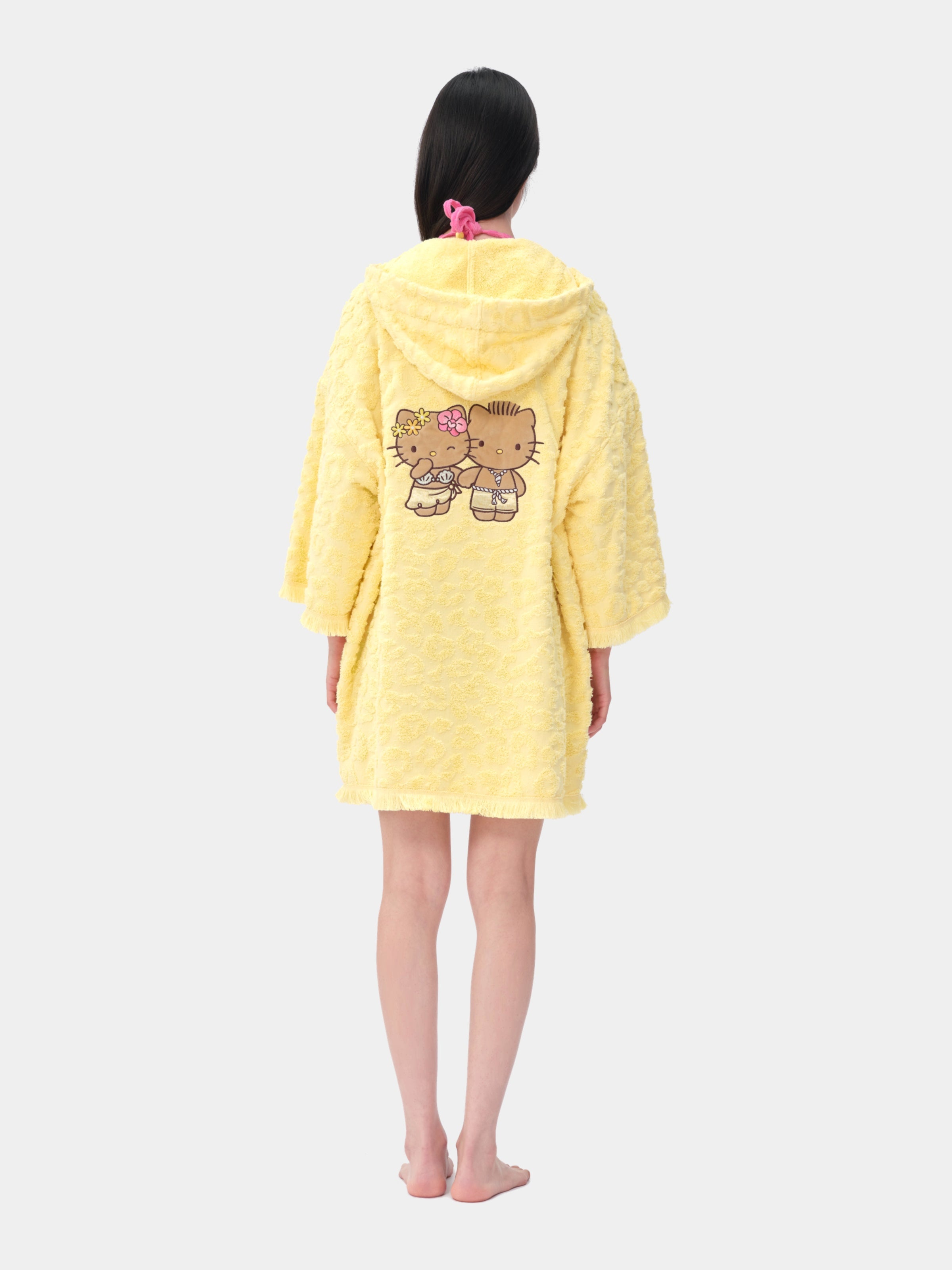 "Hello Kitty" Terry Hooded Cover Up – Sunbeam Leopard