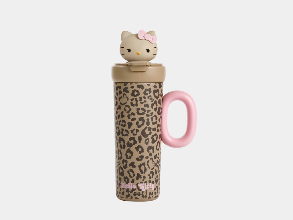 "Hello Kitty" Sun-Kissed Stainless Steel Insulated Tumbler (With Mini Bag) – Leopard