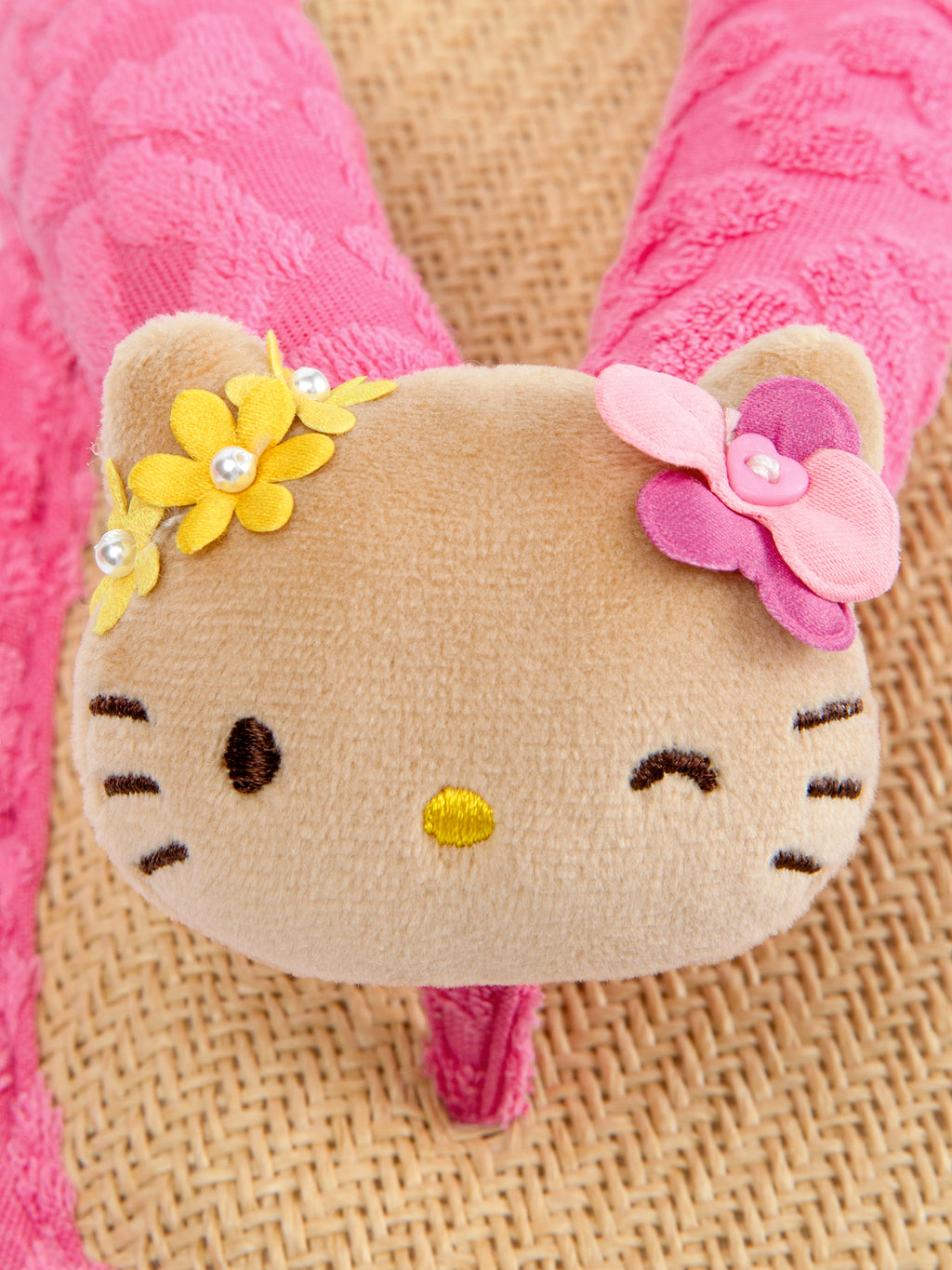 "Hello Kitty" Terry Flip-Flops – Hot Pink Leopard