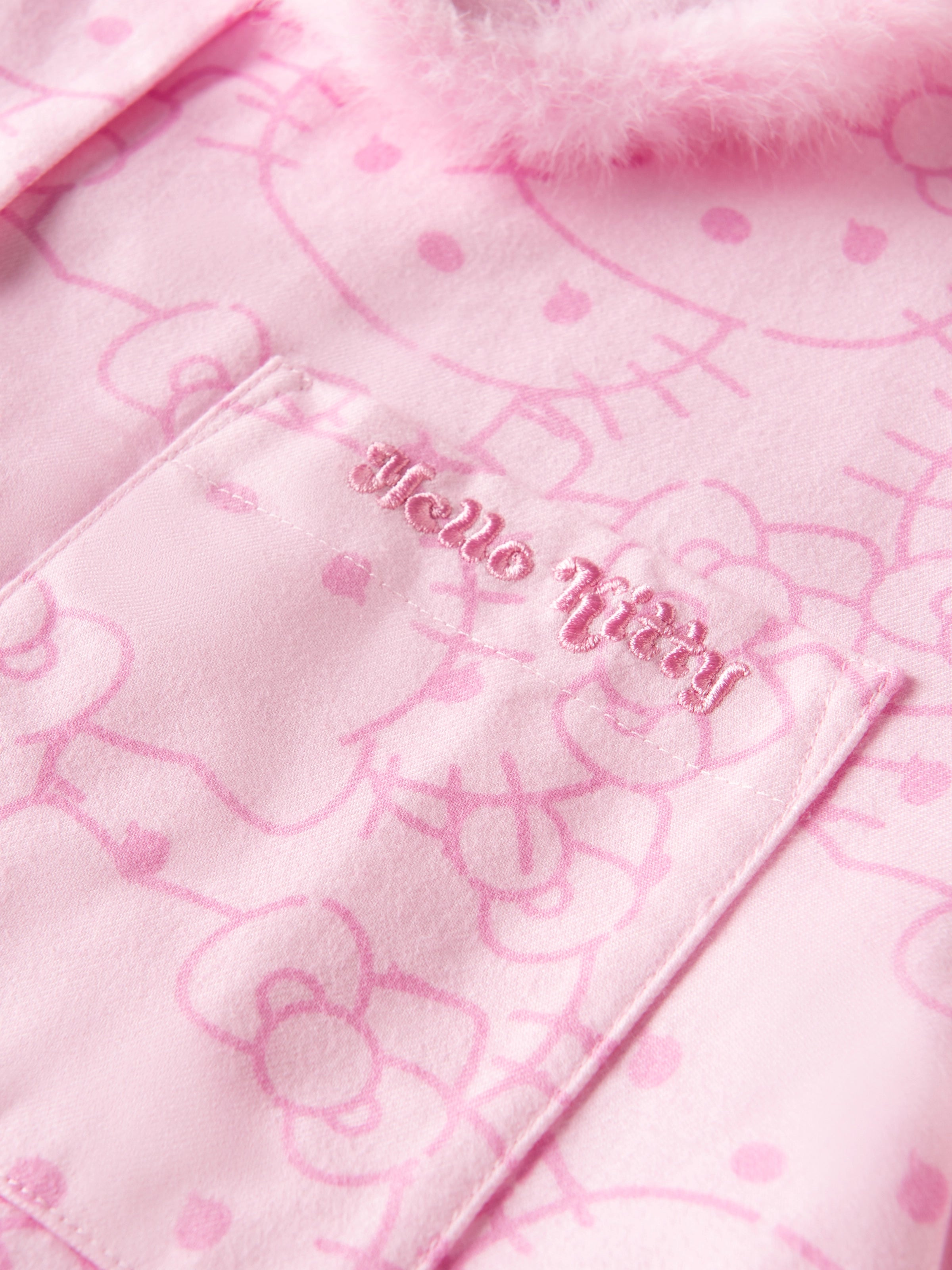 "Hello Kitty" Cotton Flannel Loungewear Set – Hello Kitty Pattern