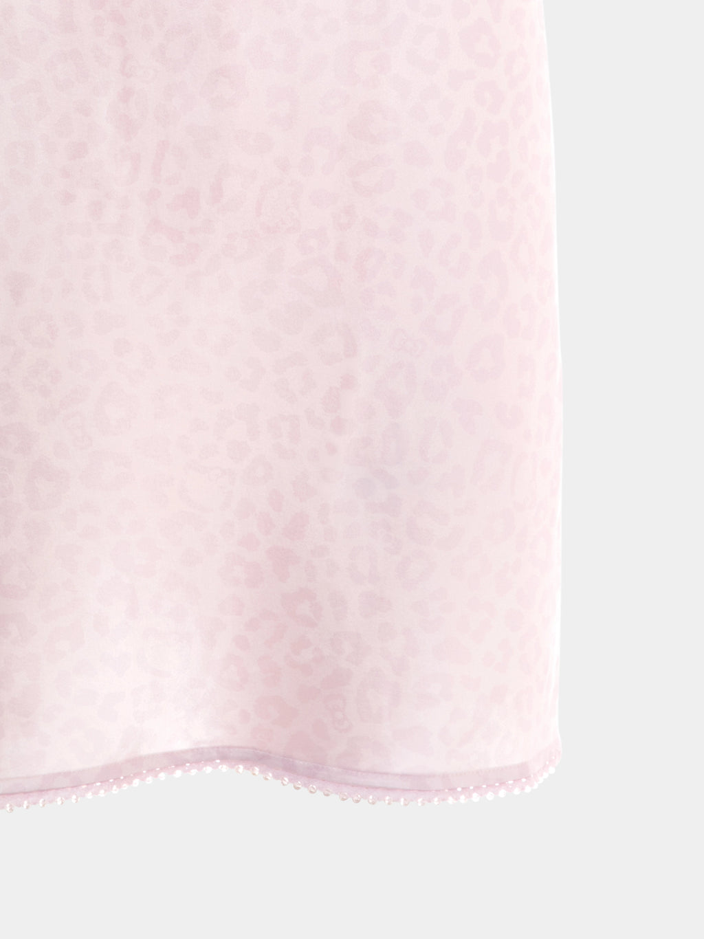 "Hello Kitty" Premium Heavy Mulberry Silk Spaghetti Strap Nightgown – Pink Leopard