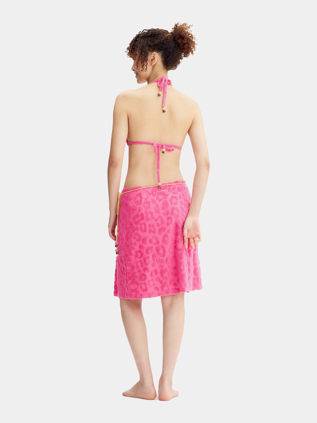 "Hello Kitty" Terry Wrap Skirt – Hot Pink Leopard