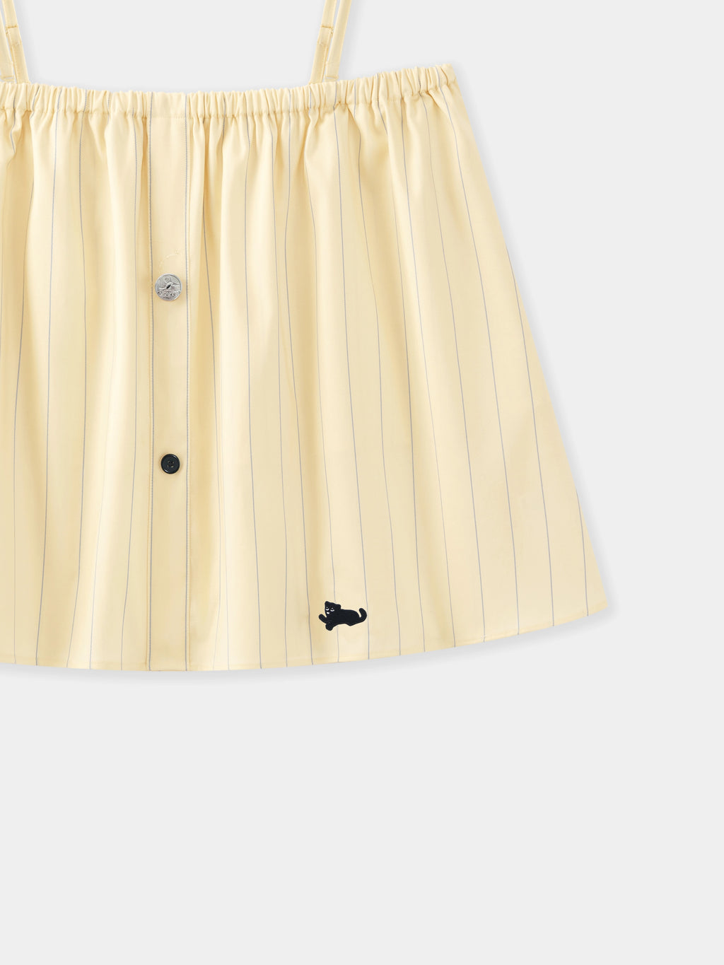 “Urban Jungle” Tencel Cotton Blend Spaghetti Strap Top and Shorts Pajama Set Dandelion Yellow