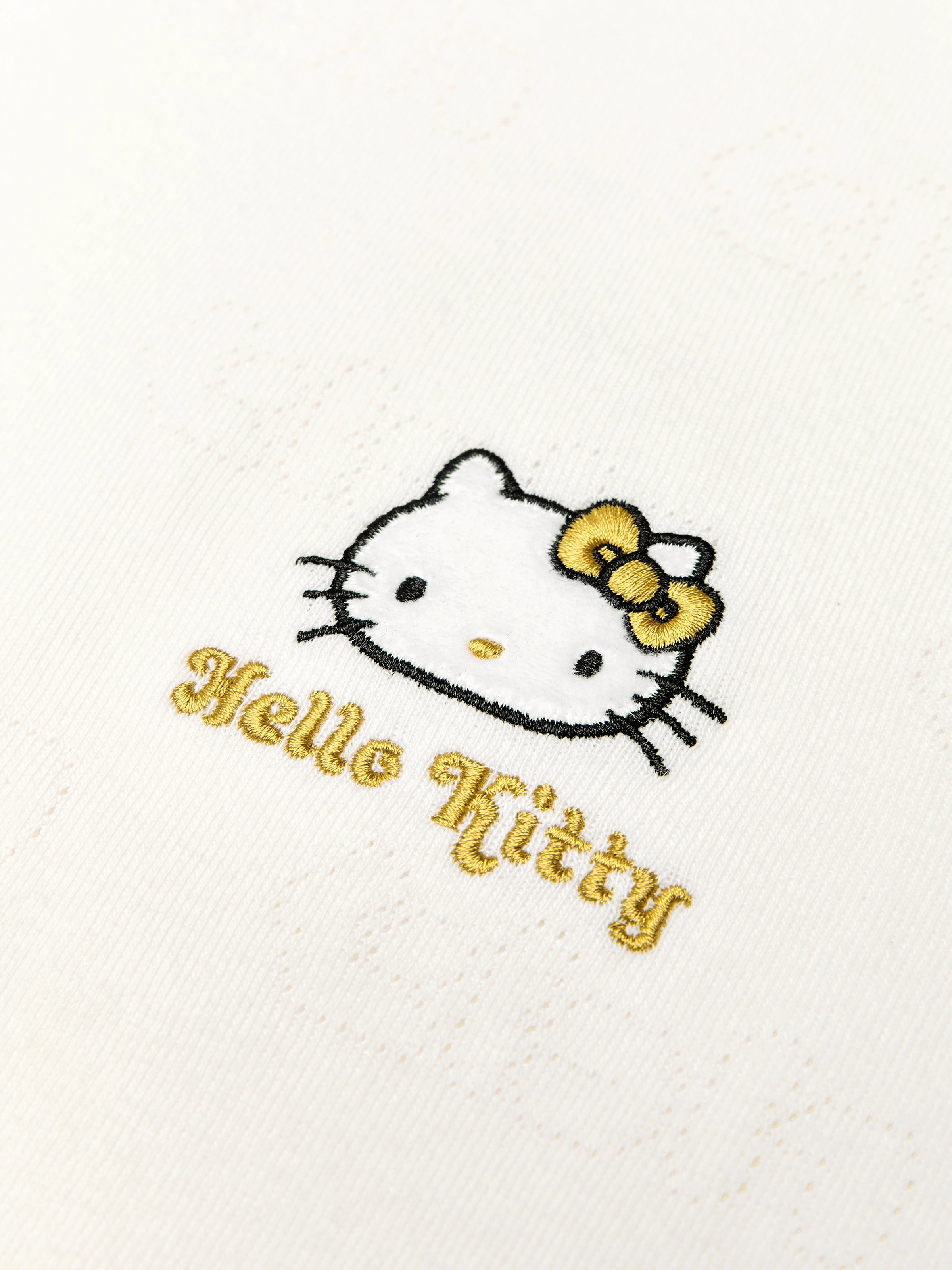 "Hello Kitty" Stretch Cotton Jersey Polo Skort Set – Pearl White
