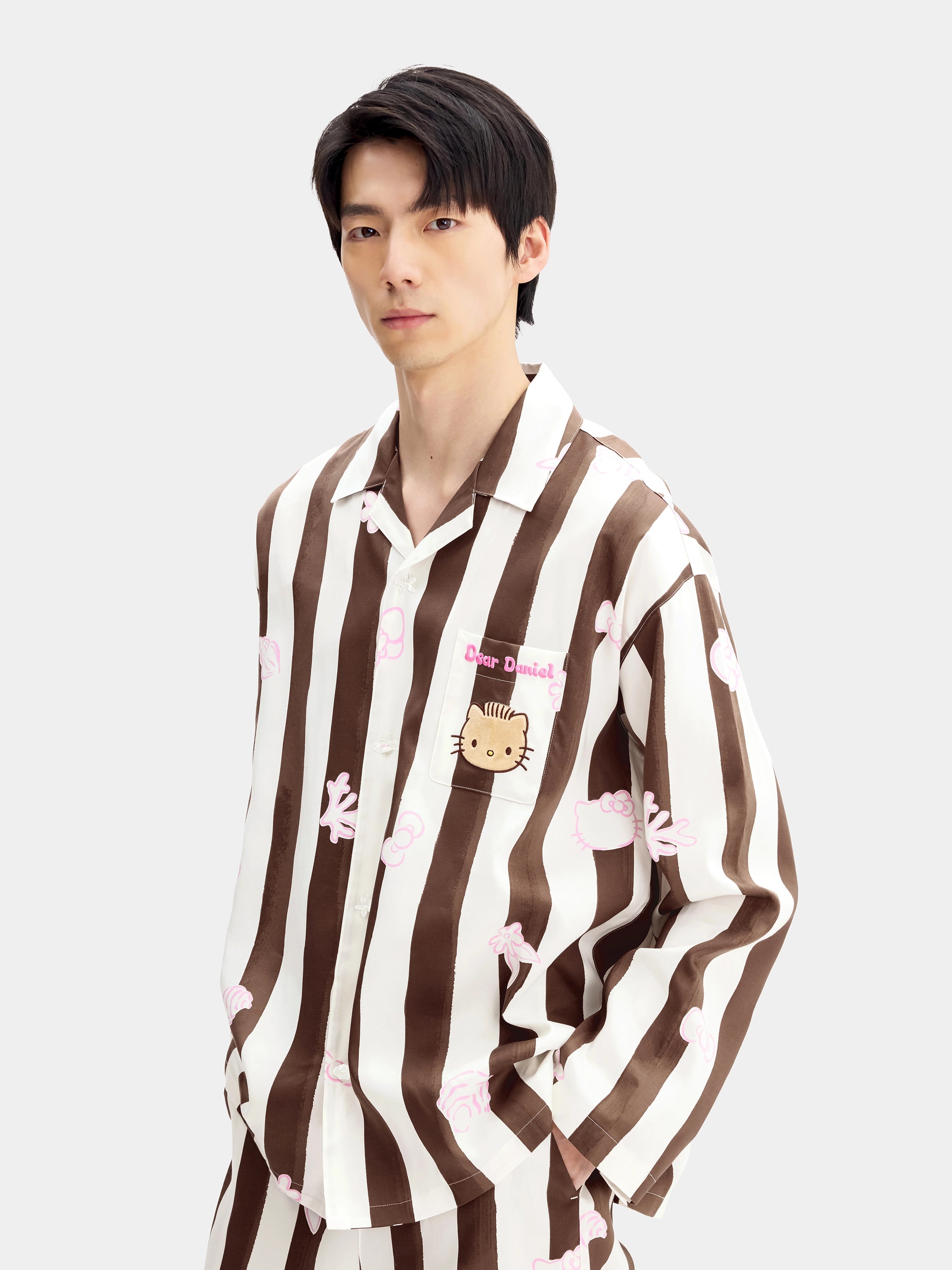 "Dear Daniel" Tencel Cotton Blend Loungewear Set Long Sleeve – Coconut Brown