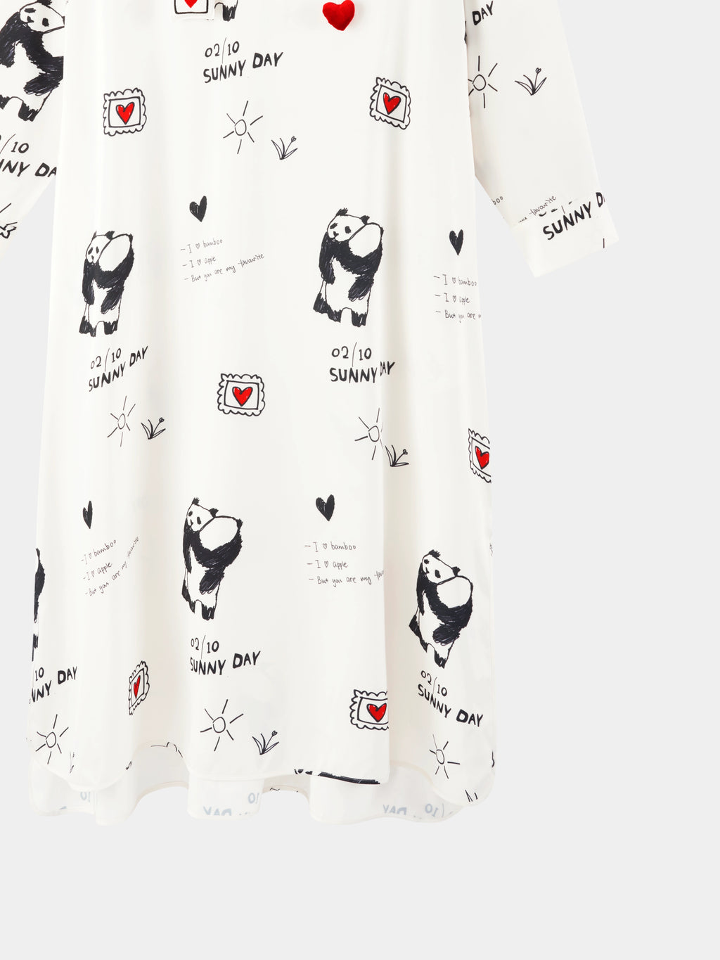 "Panda PomPom" Satin Nightgown – Flipped