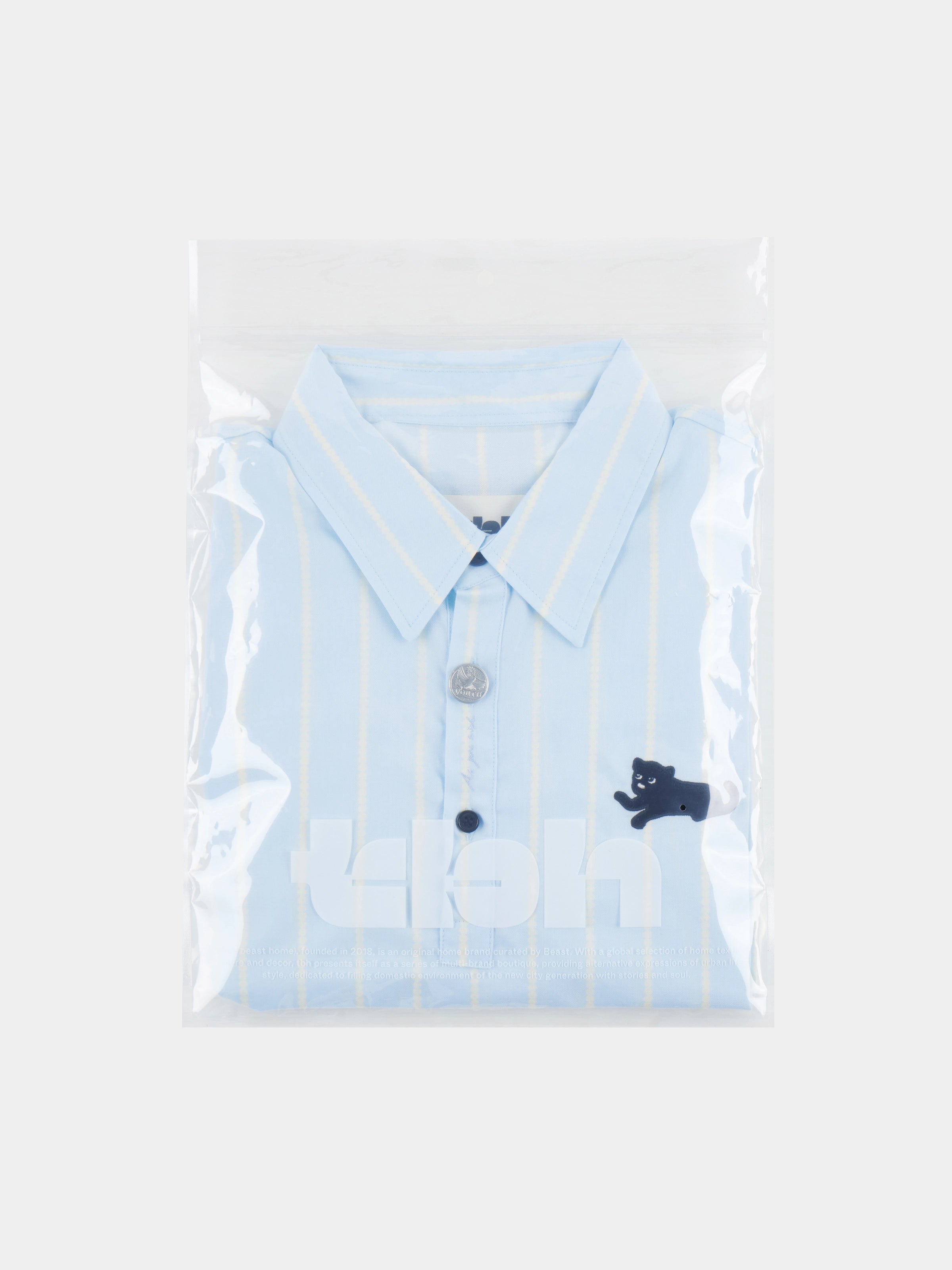 “Urban Jungle” Tencel Cotton Blend Nightgown Water Blue