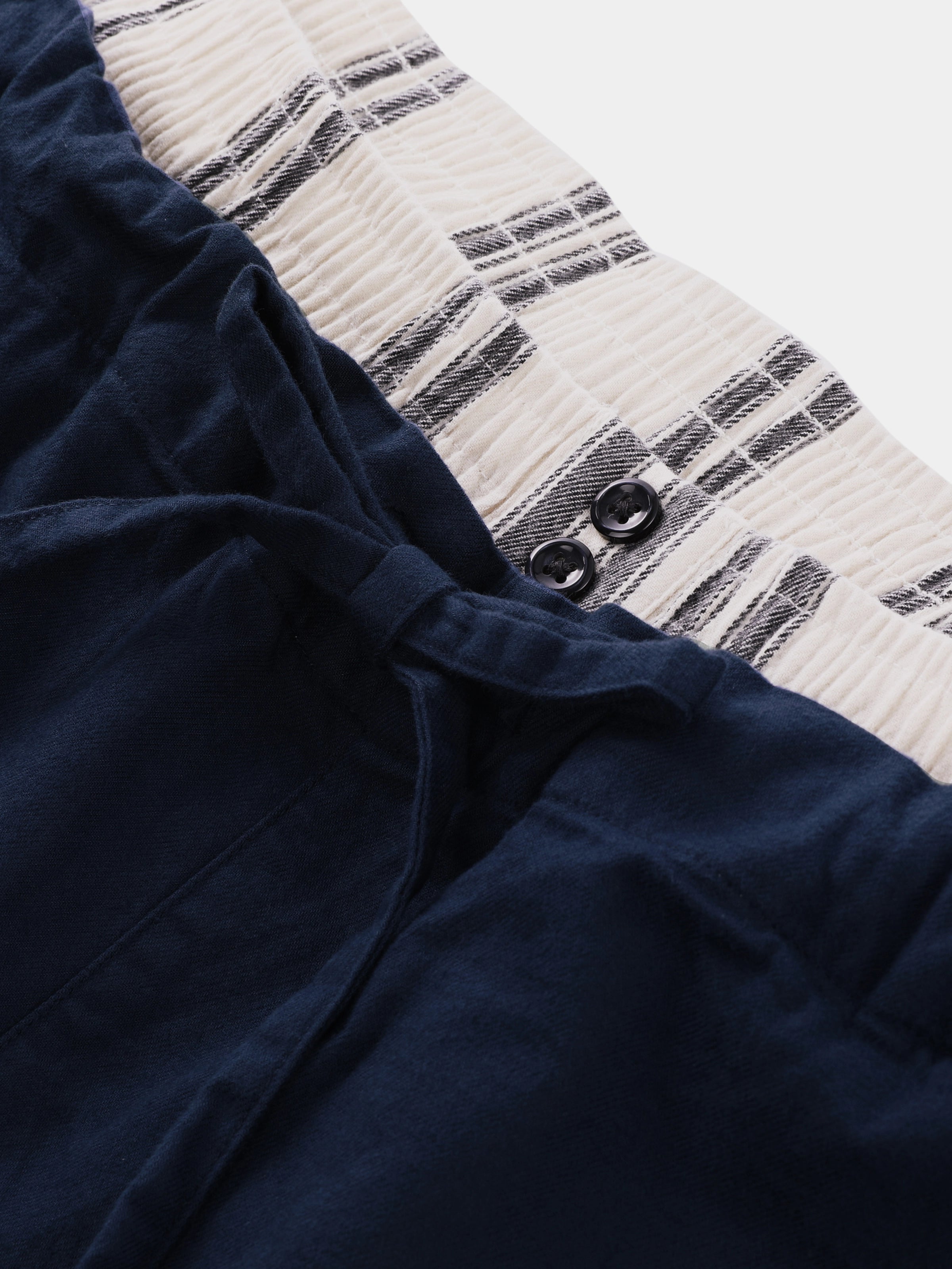 “Urban Jungle” Thickened Cotton Flannel Loungewear Set Night Blue