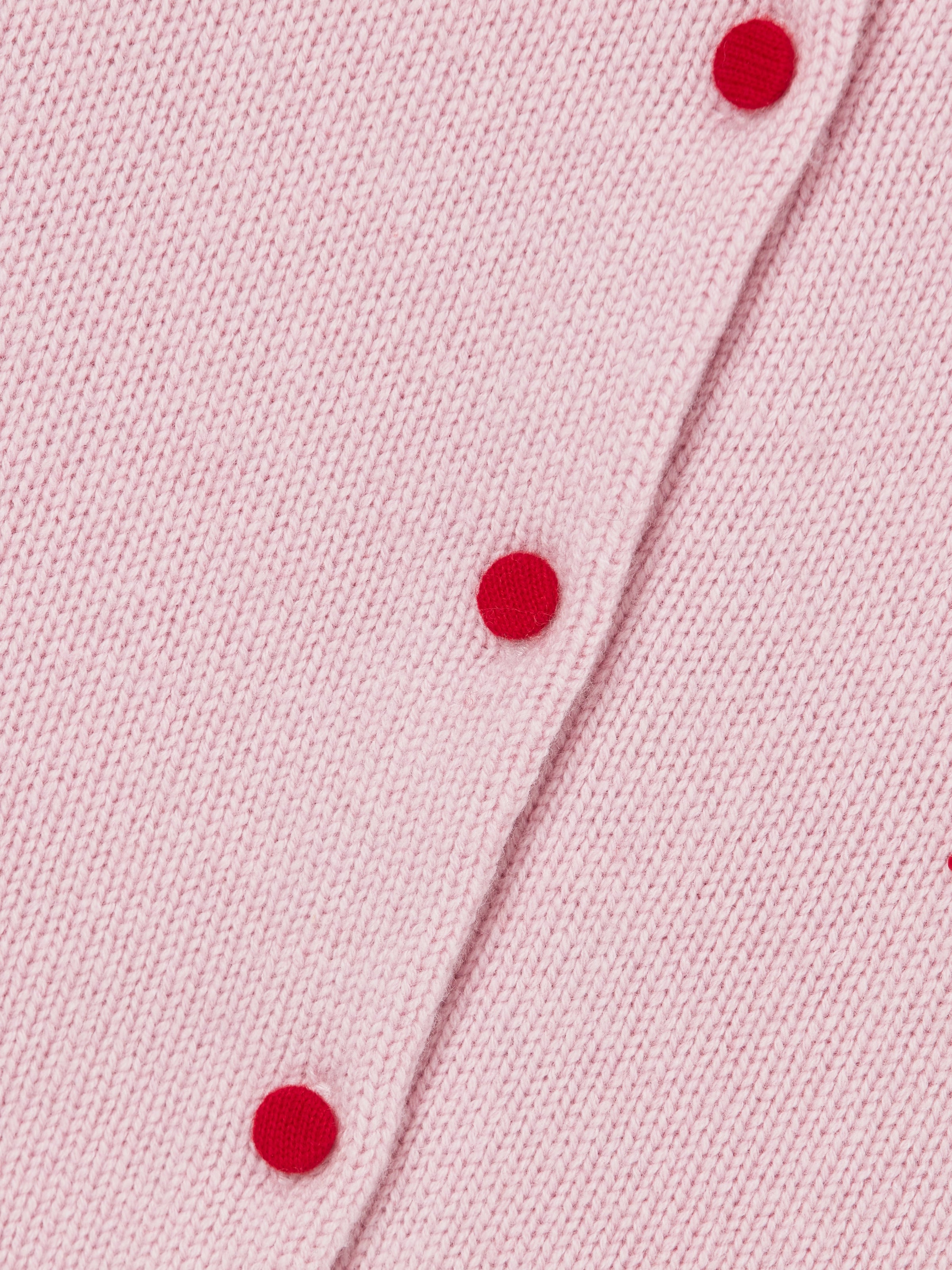 "Hello Kitty" Wool Cashmere Blend Cardigan – Pink