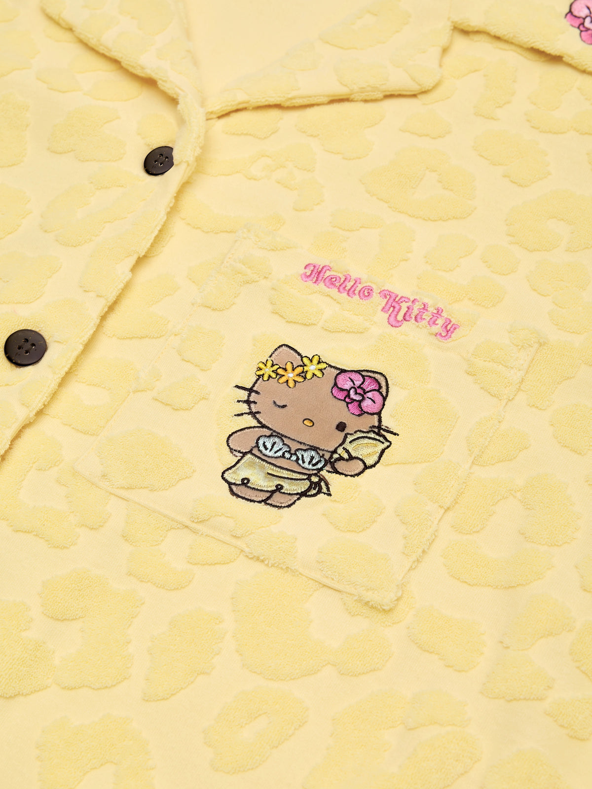 "Hello Kitty" Terry Loungewear Set Long Sleeve – Sunbeam Leopard