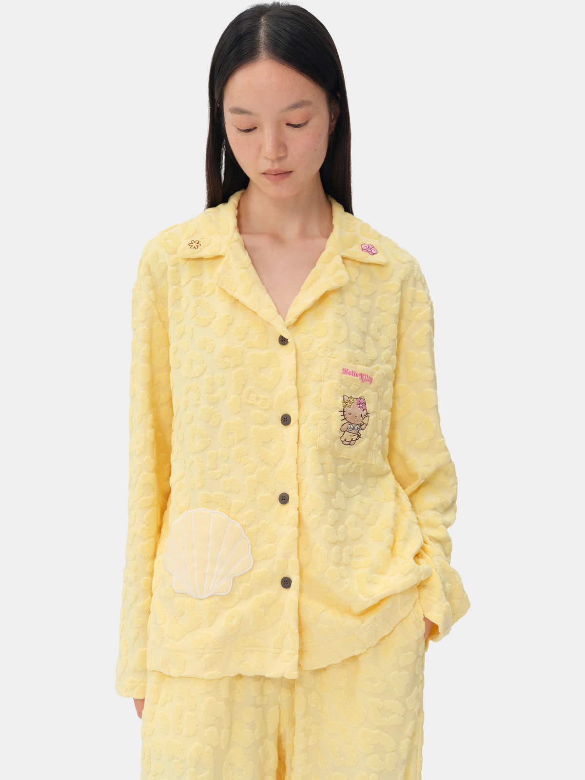 "Hello Kitty" Terry Loungewear Set Long Sleeve – Sunbeam Leopard