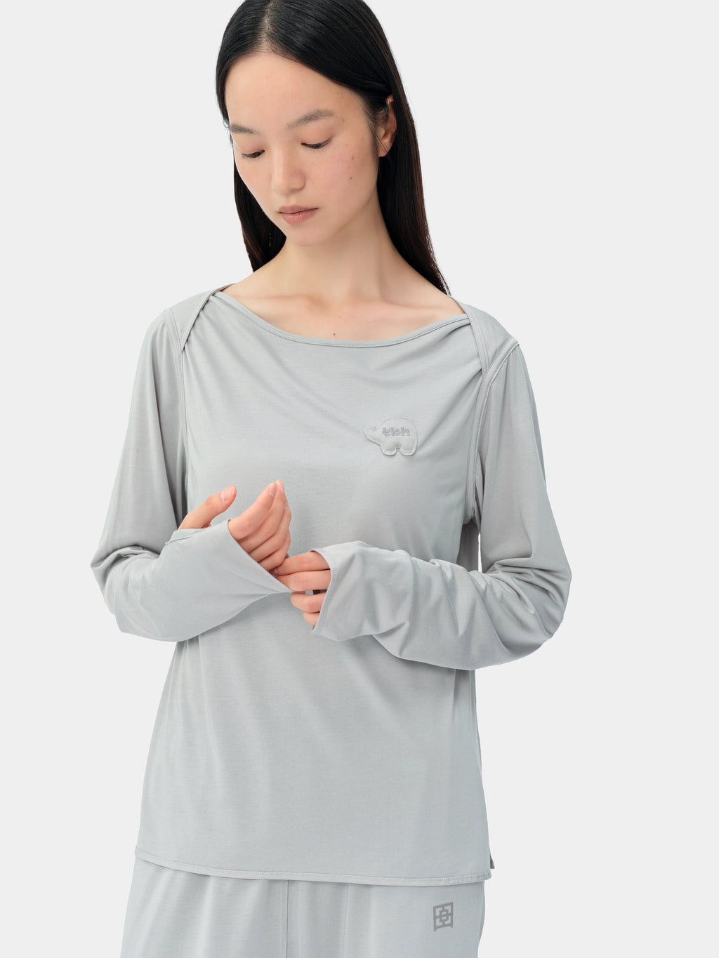 tbh Wōdrobe PLA Skin-Friendly Sleepwear Set Long Sleeve – Grey