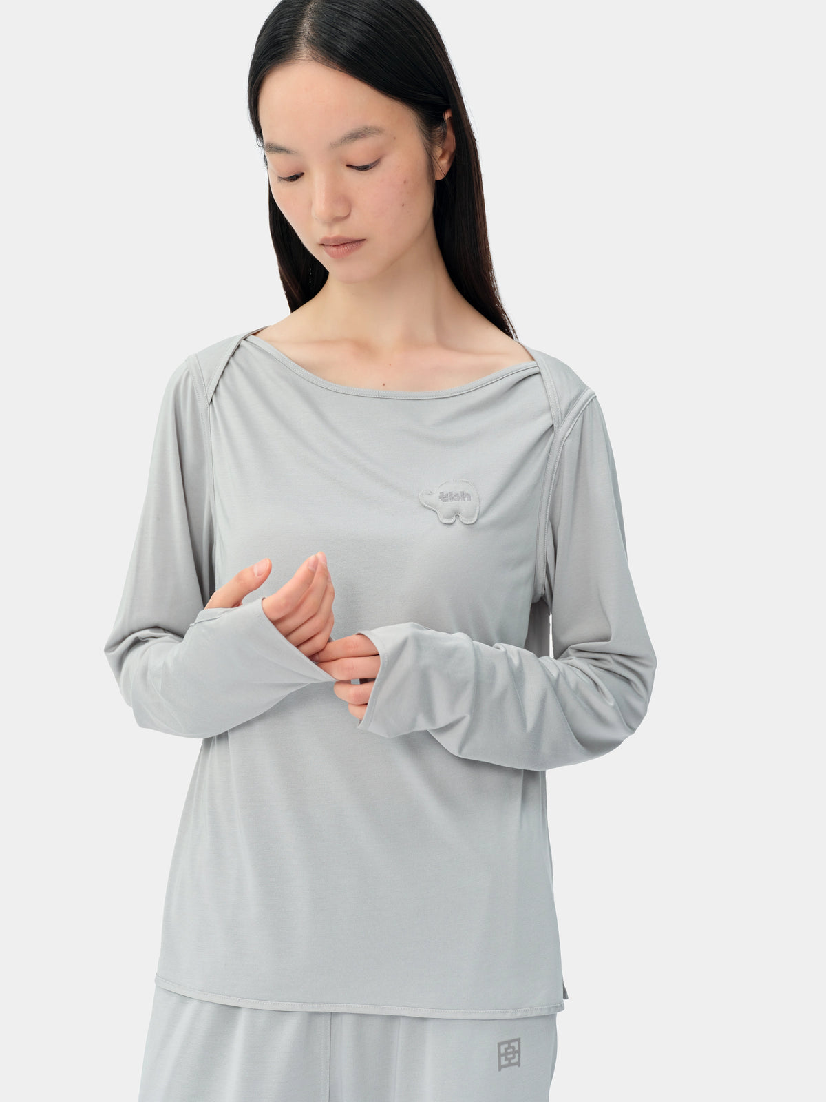tbh Wōdrobe PLA Skin-Friendly Sleepwear Set Long Sleeve – Grey