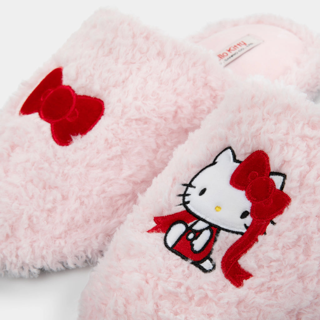 "Hello Kitty" Fluffy Slippers – Sakura Pink
