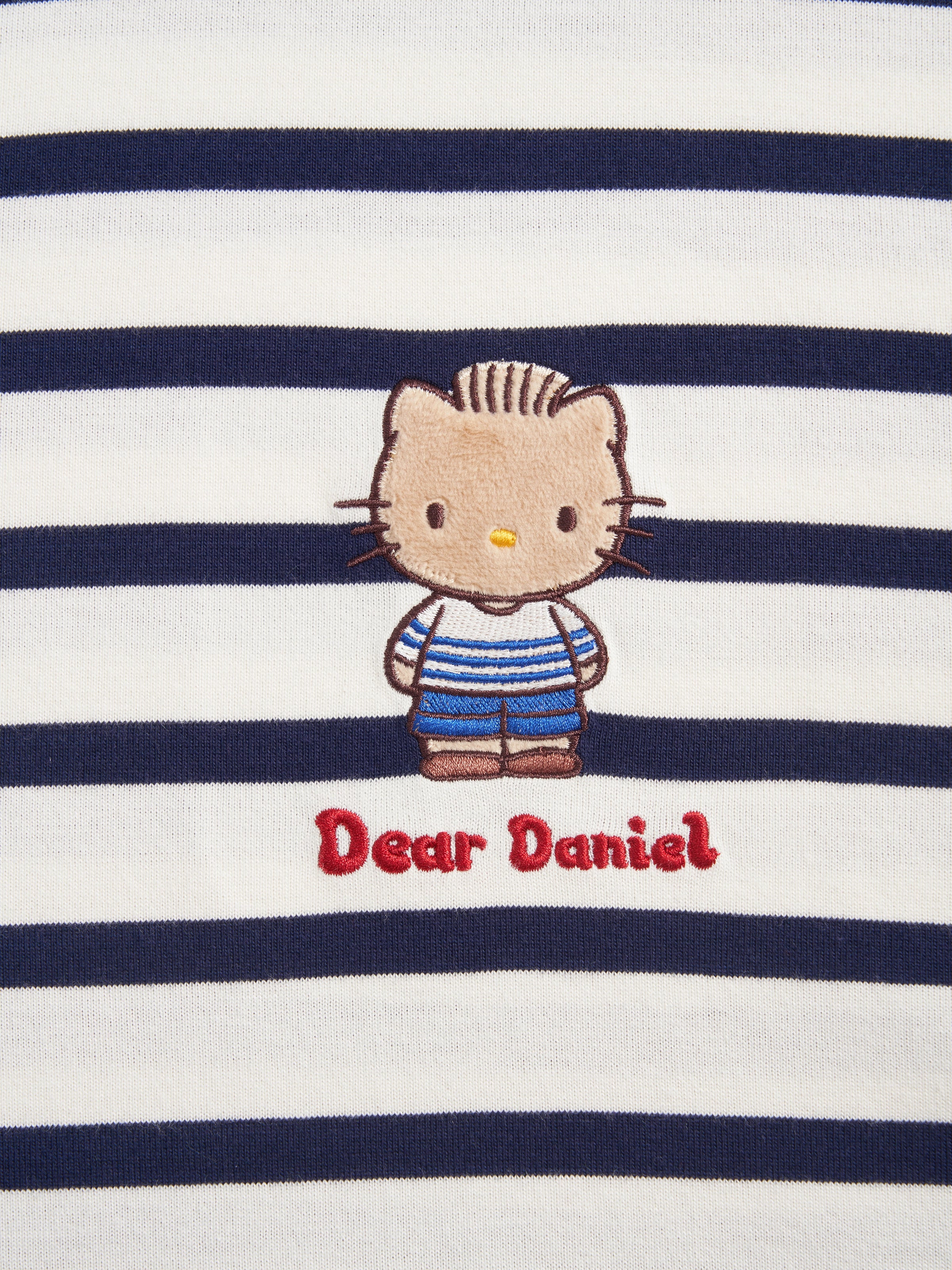 "Dear Daniel" Jersey Breton Stripe Loungewear Set Long Sleeve – Blue & White