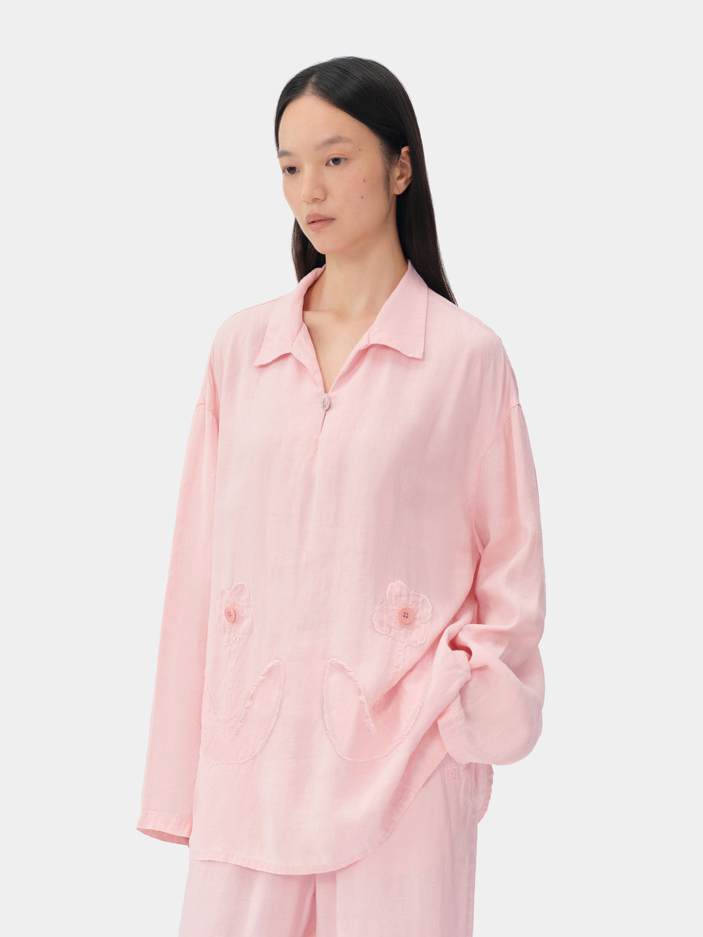tbh Wōdrobe Natural-Dyed Hemp Loungewear Set Long Sleeve – Madder Rose