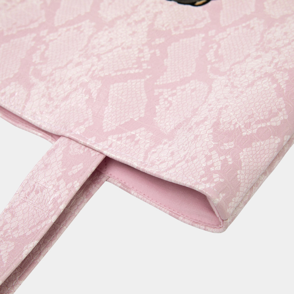 "Hello Kitty" Tote Bag – Pink Snake Print