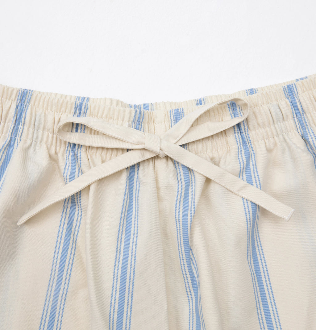 “Urban Jungle” Tencel Cotton Blend Short Sleeve Loungewear Set White