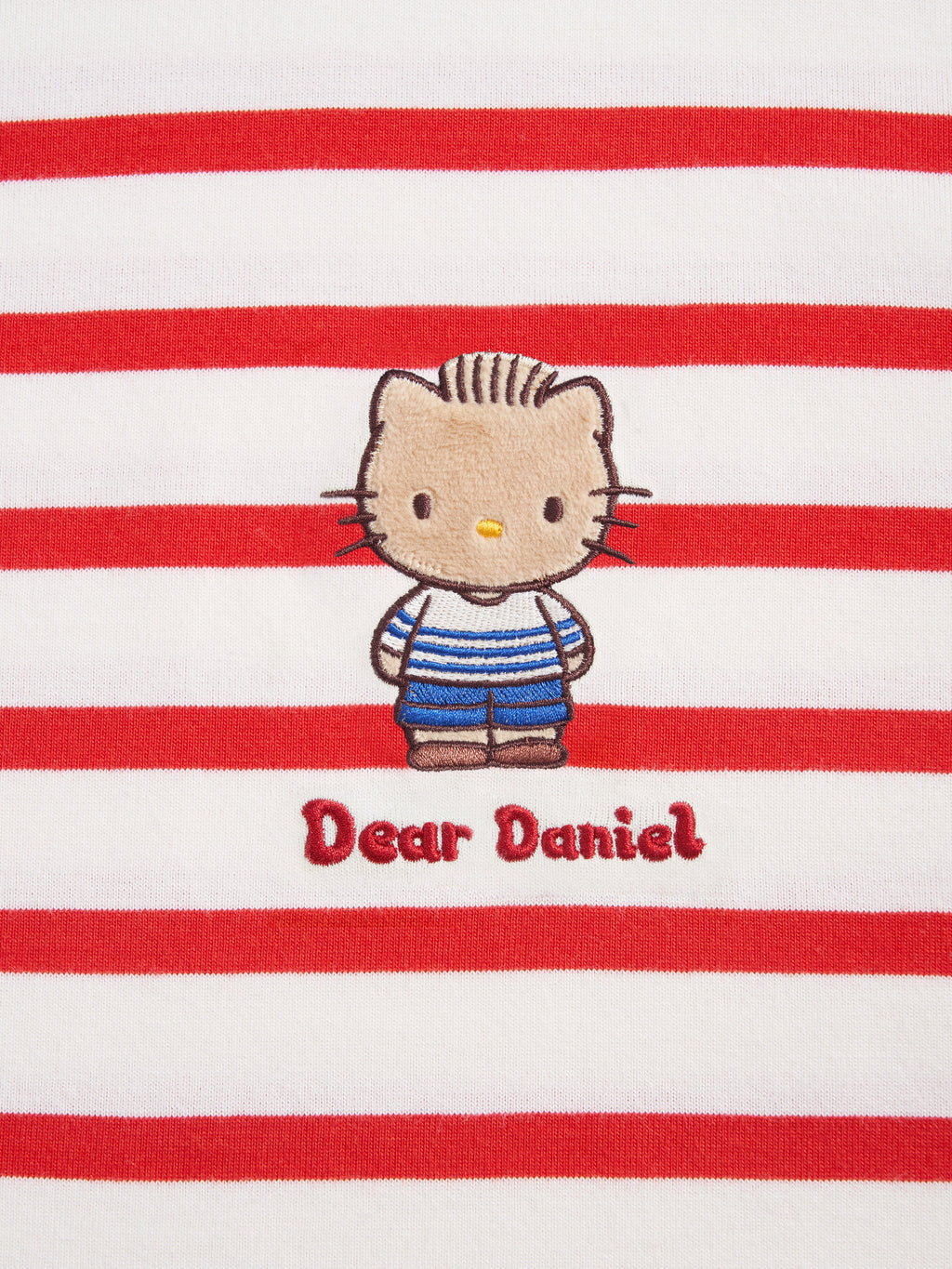 "Dear Daniel" Jersey Breton Stripe Loungewear Set Long Sleeve – Red & White