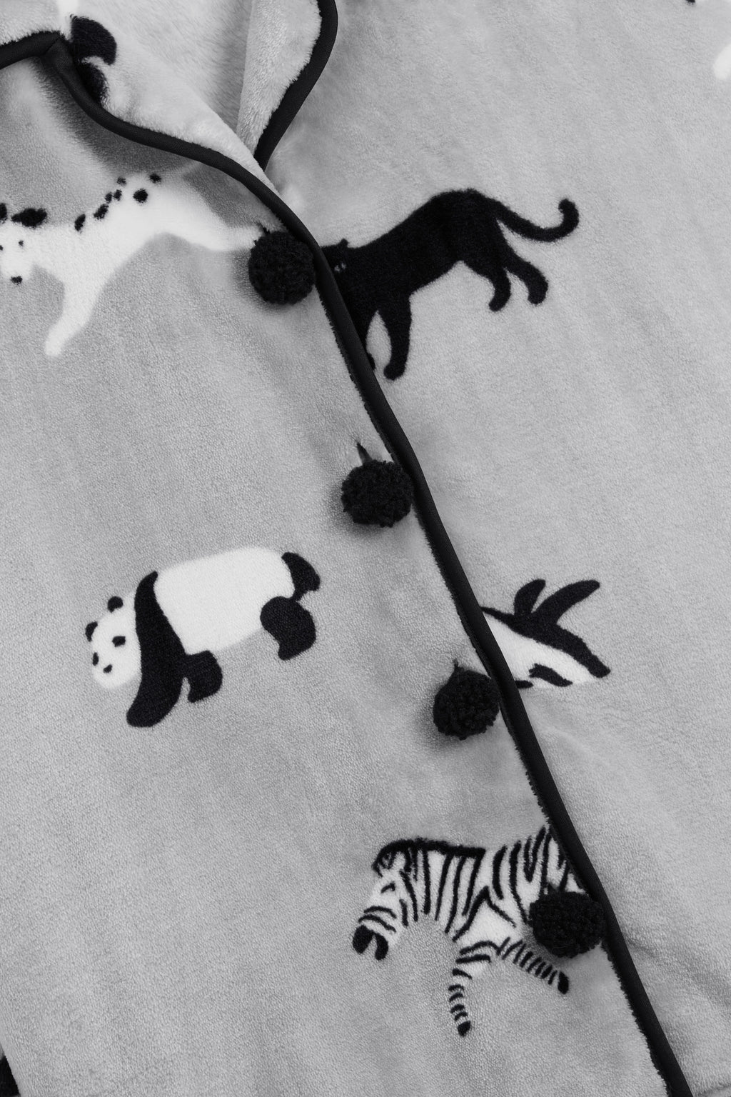 "Panda PomPom" Flannel Loungewear Set – Bestie