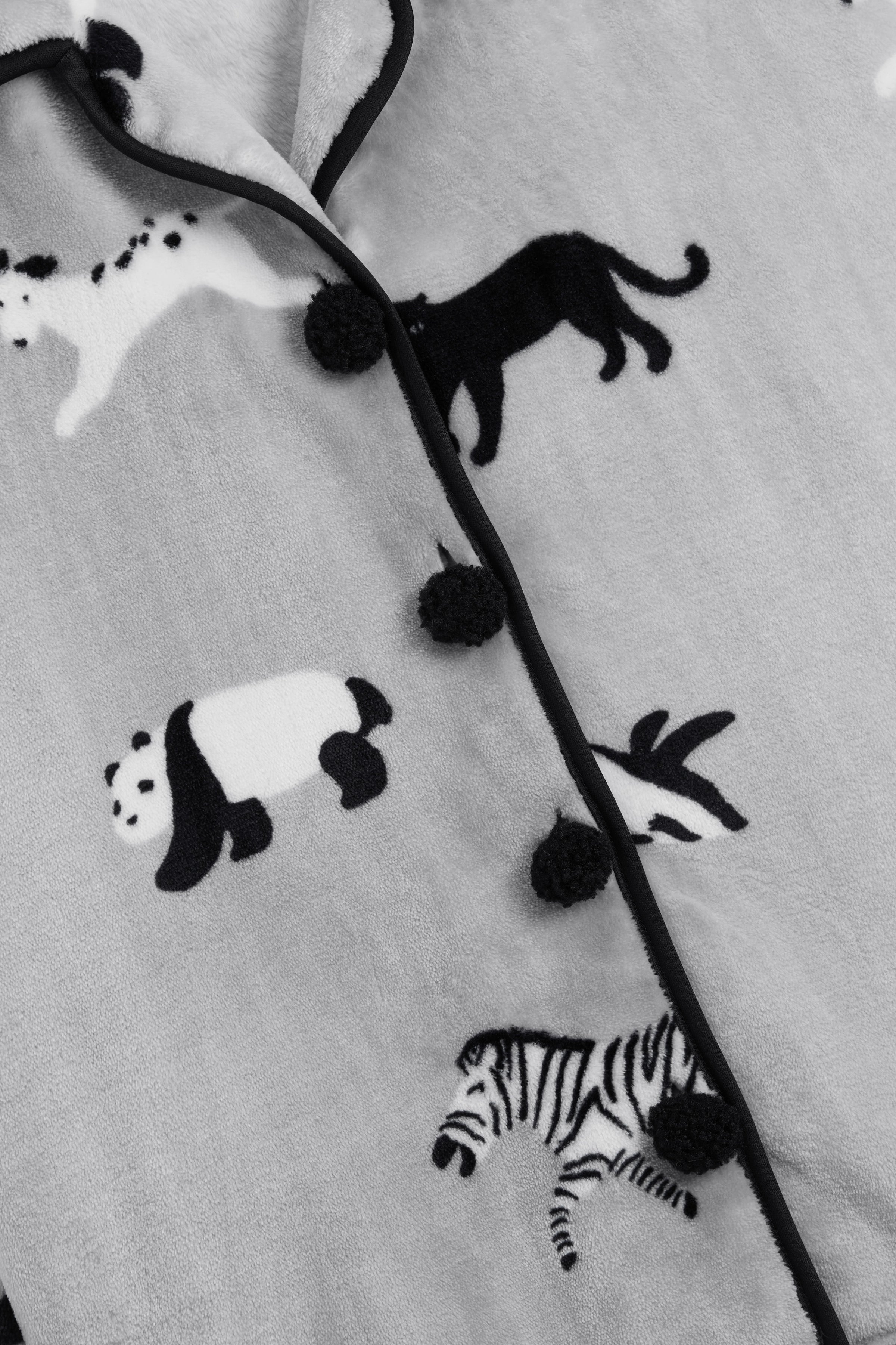 "Panda PomPom" Flannel Loungewear Set – Bestie