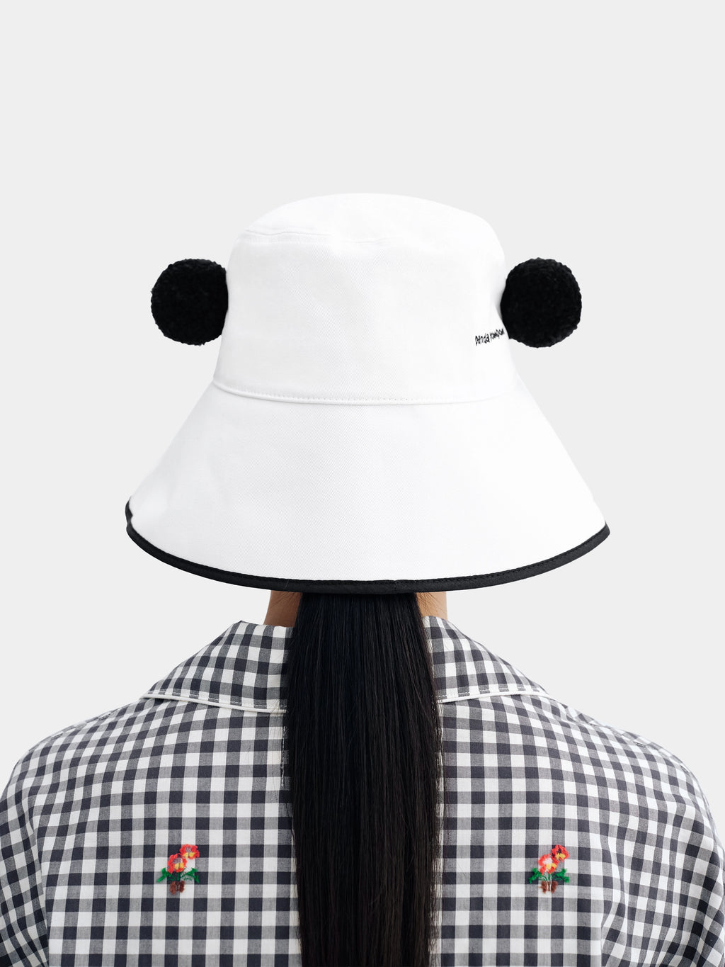 "panda pompom" Goggle Bucket Hat