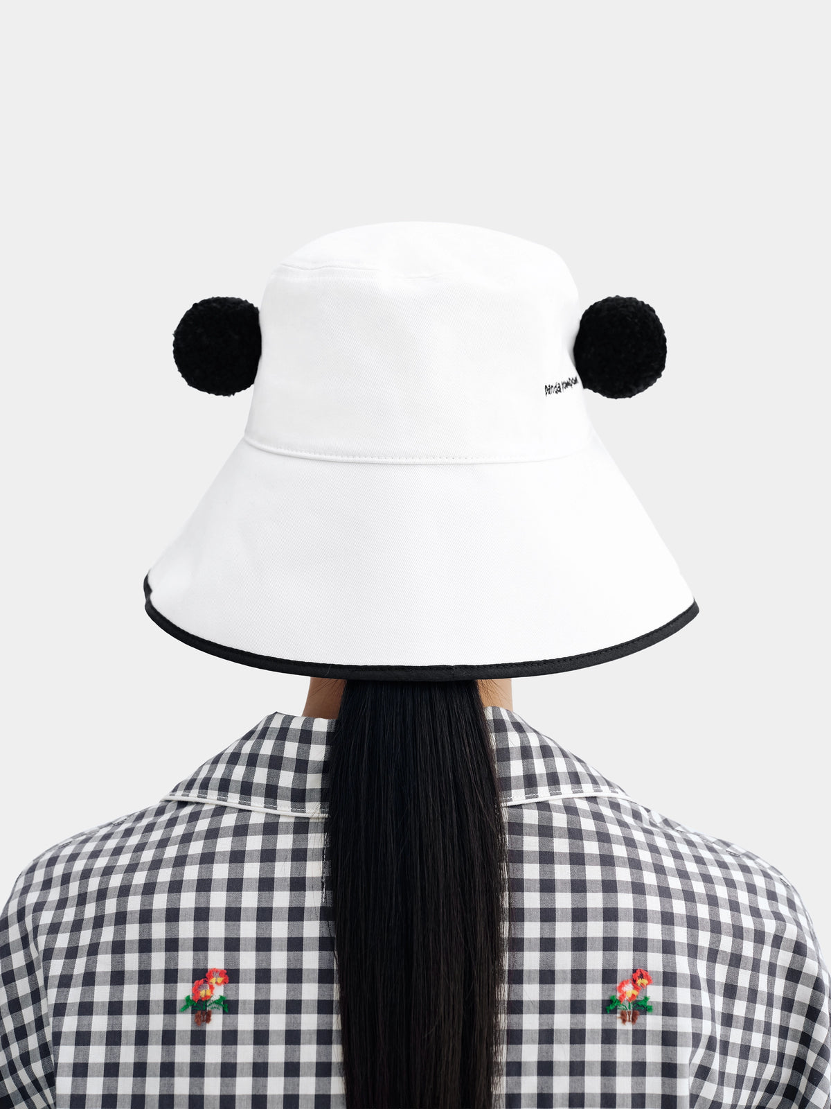 "panda pompom" Goggle Bucket Hat