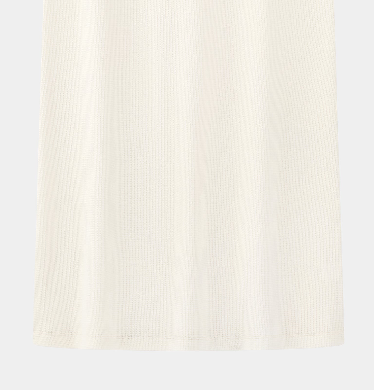 "Panda PomPom" Waffle Checks Nightgown – Cream White