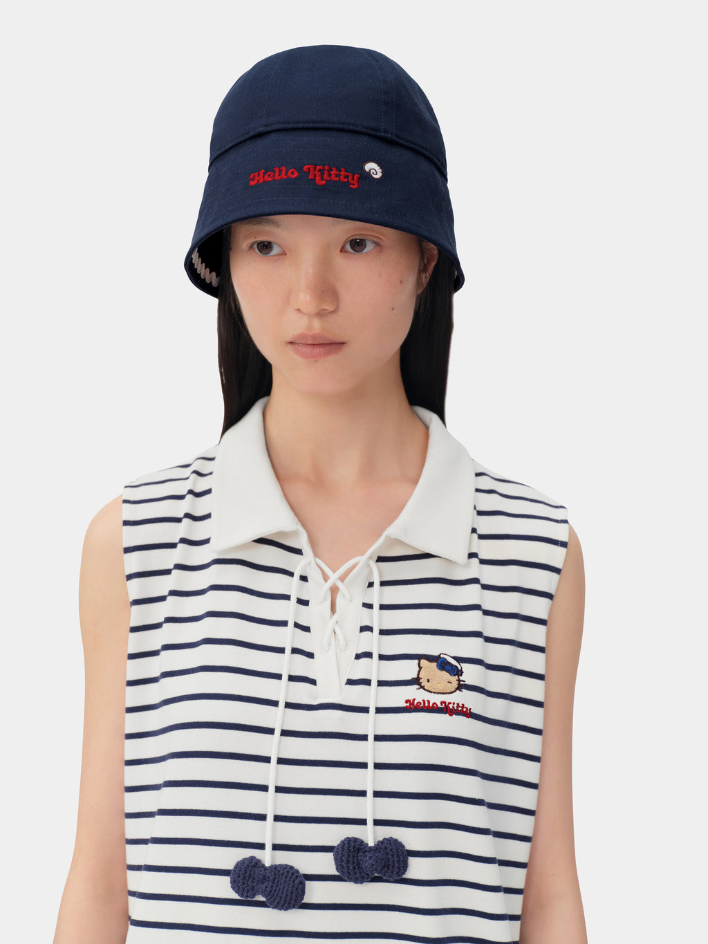 "Hello Kitty" Convertible Sailor Hat – Navy Blue