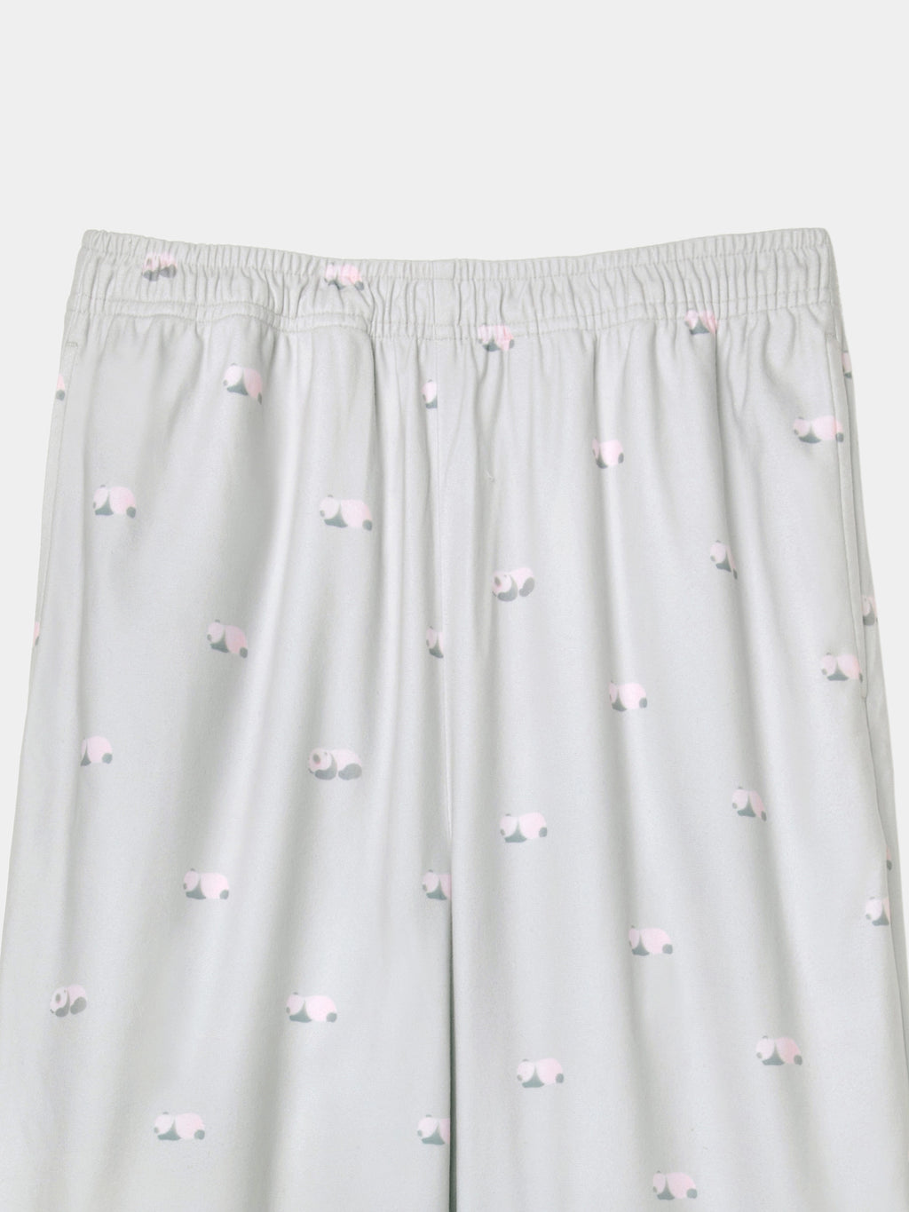 "Panda PomPom" Polar Fleece Neckerchief Loungewear Set – Gray