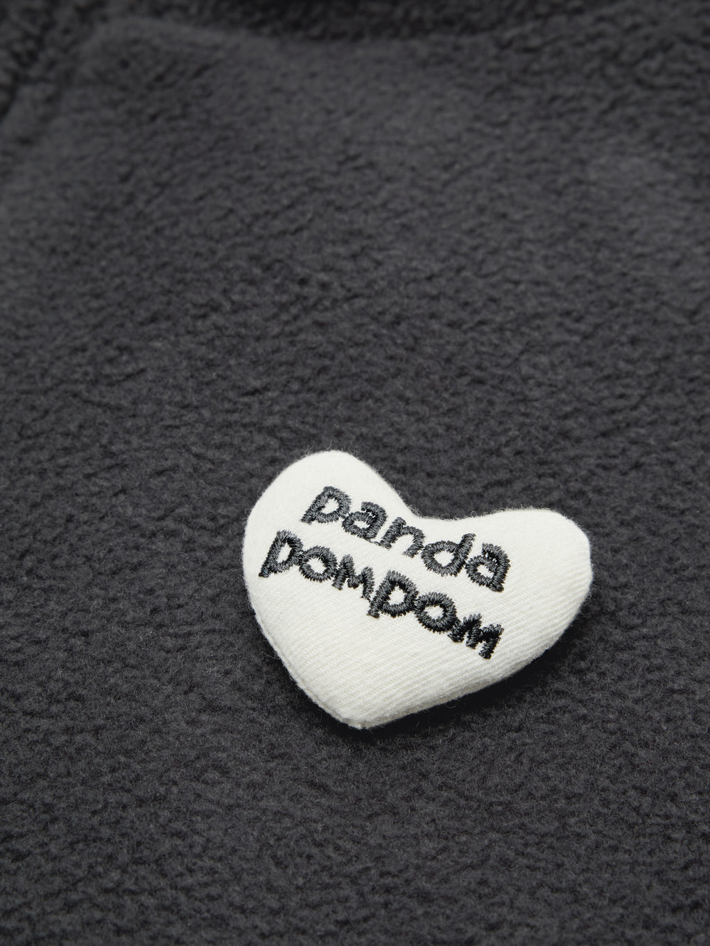 "panda pompom" Polar Fleece Pullover Loungewear Set Long Sleeve – Ink Black