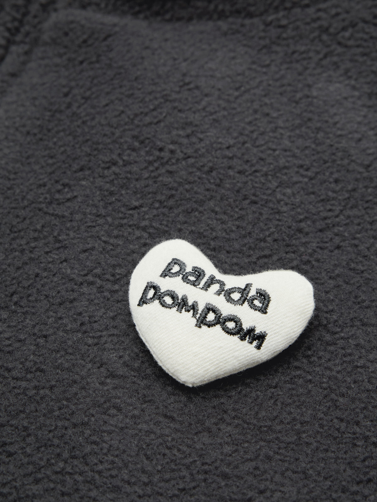 "panda pompom" Polar Fleece Pullover Loungewear Set Long Sleeve – Ink Black