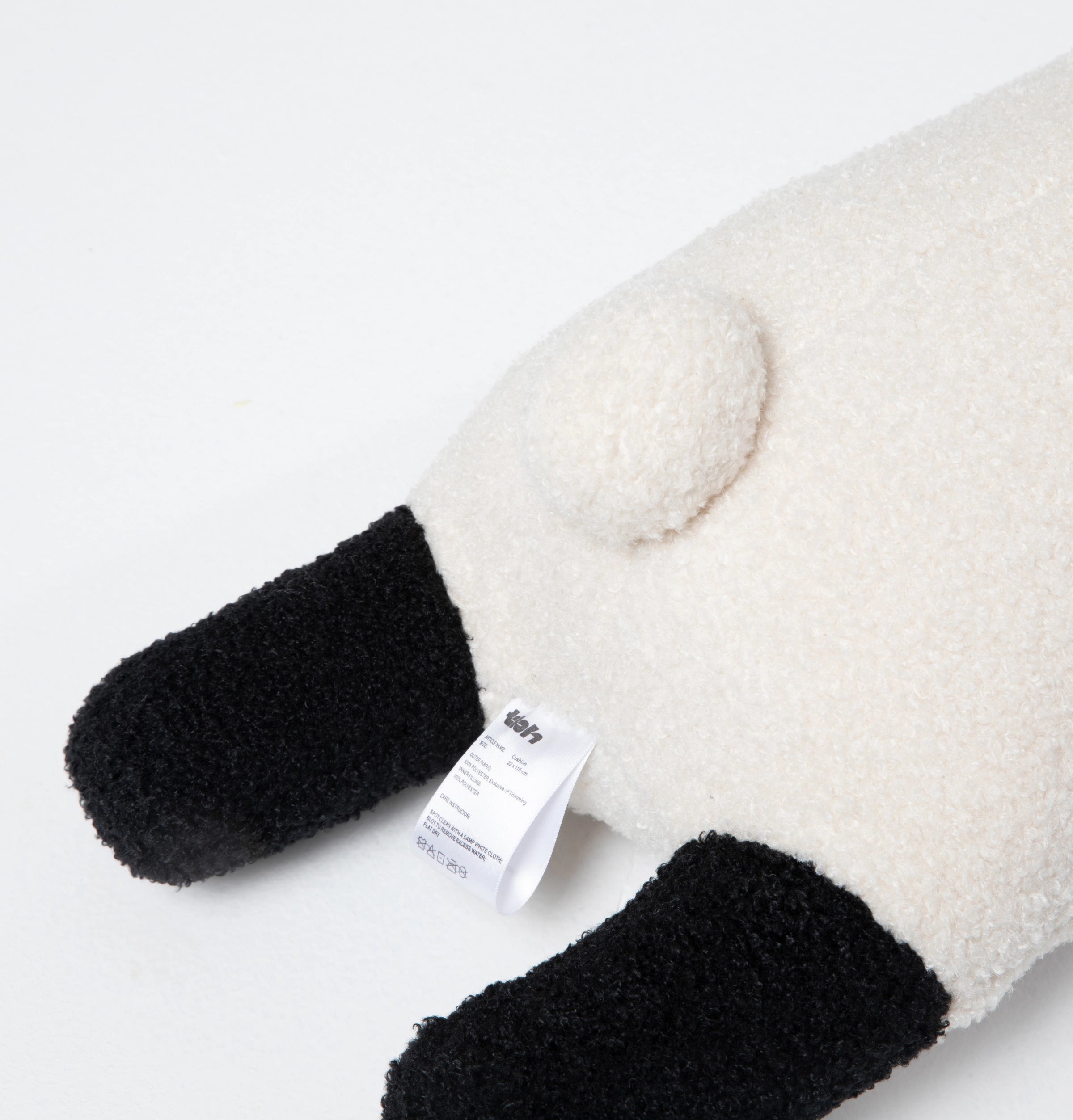 "Panda PomPom"  Fluffy Body Pillow