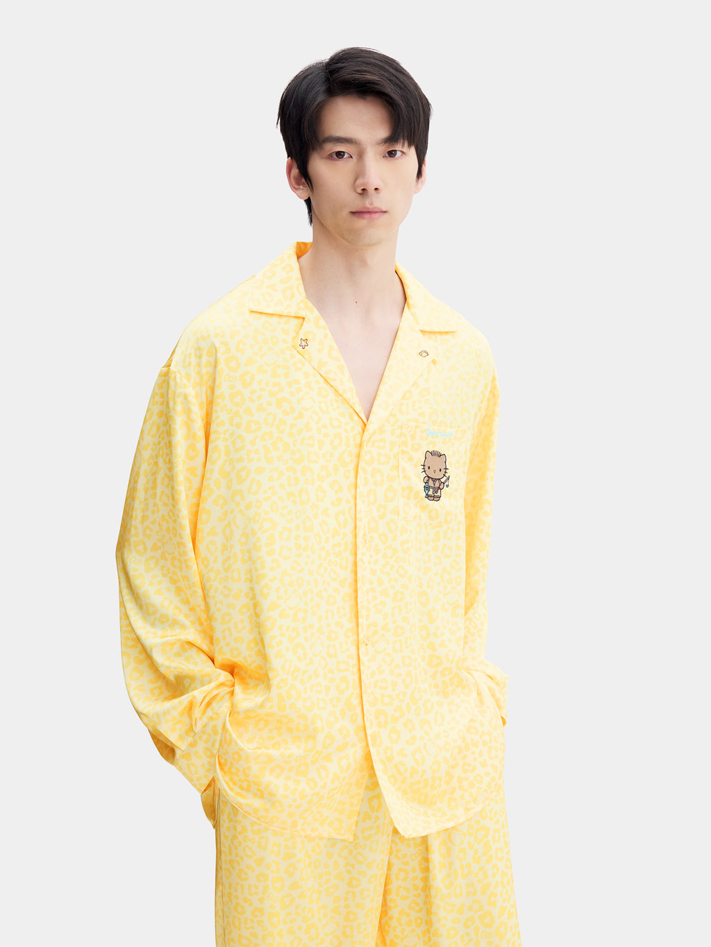 "Dear Daniel" Satin Loungewear Set Long Sleeve – Sunbeam Leopard