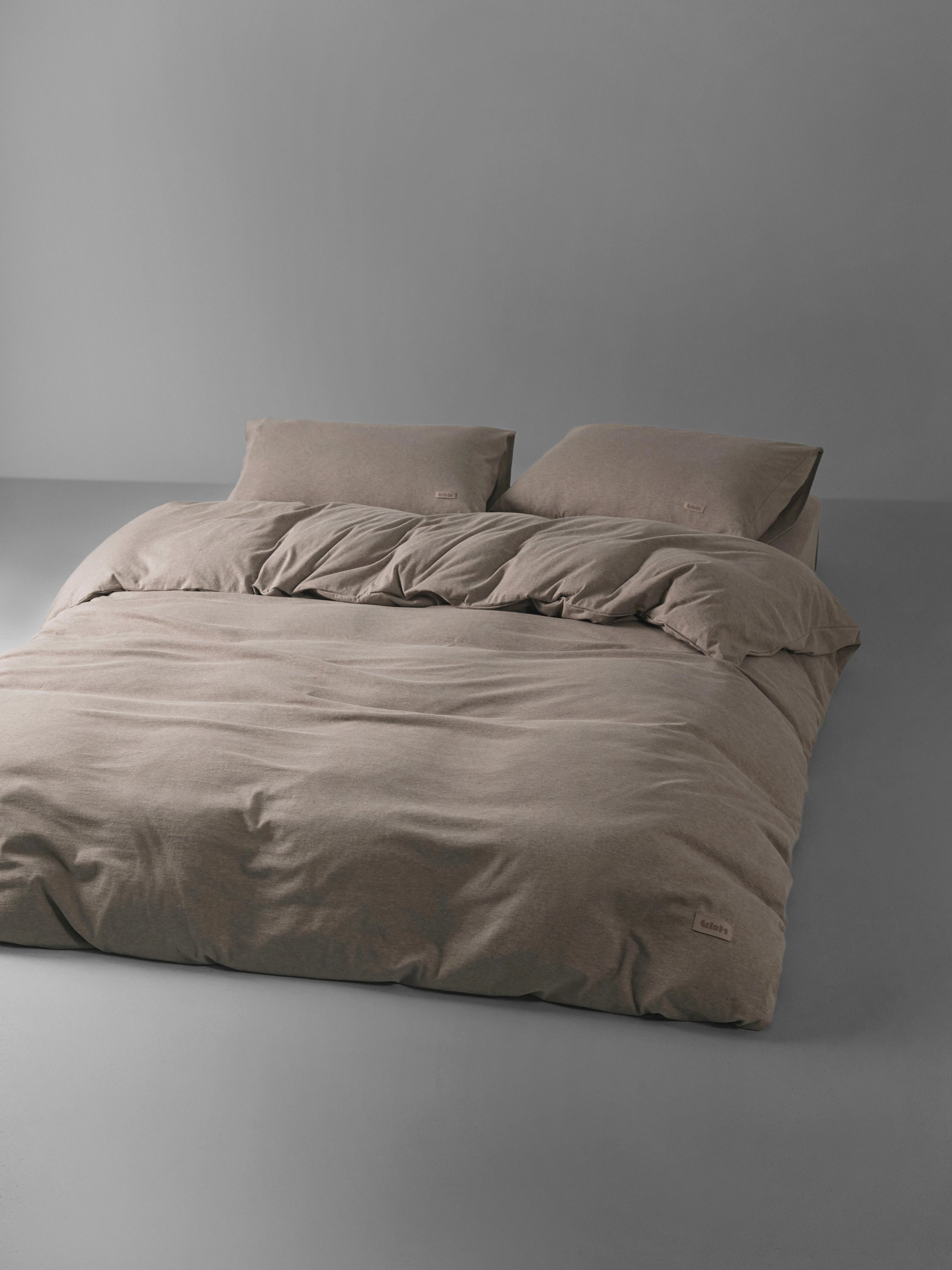 Cotton Heavyweight Jersey Bedding Set Oat