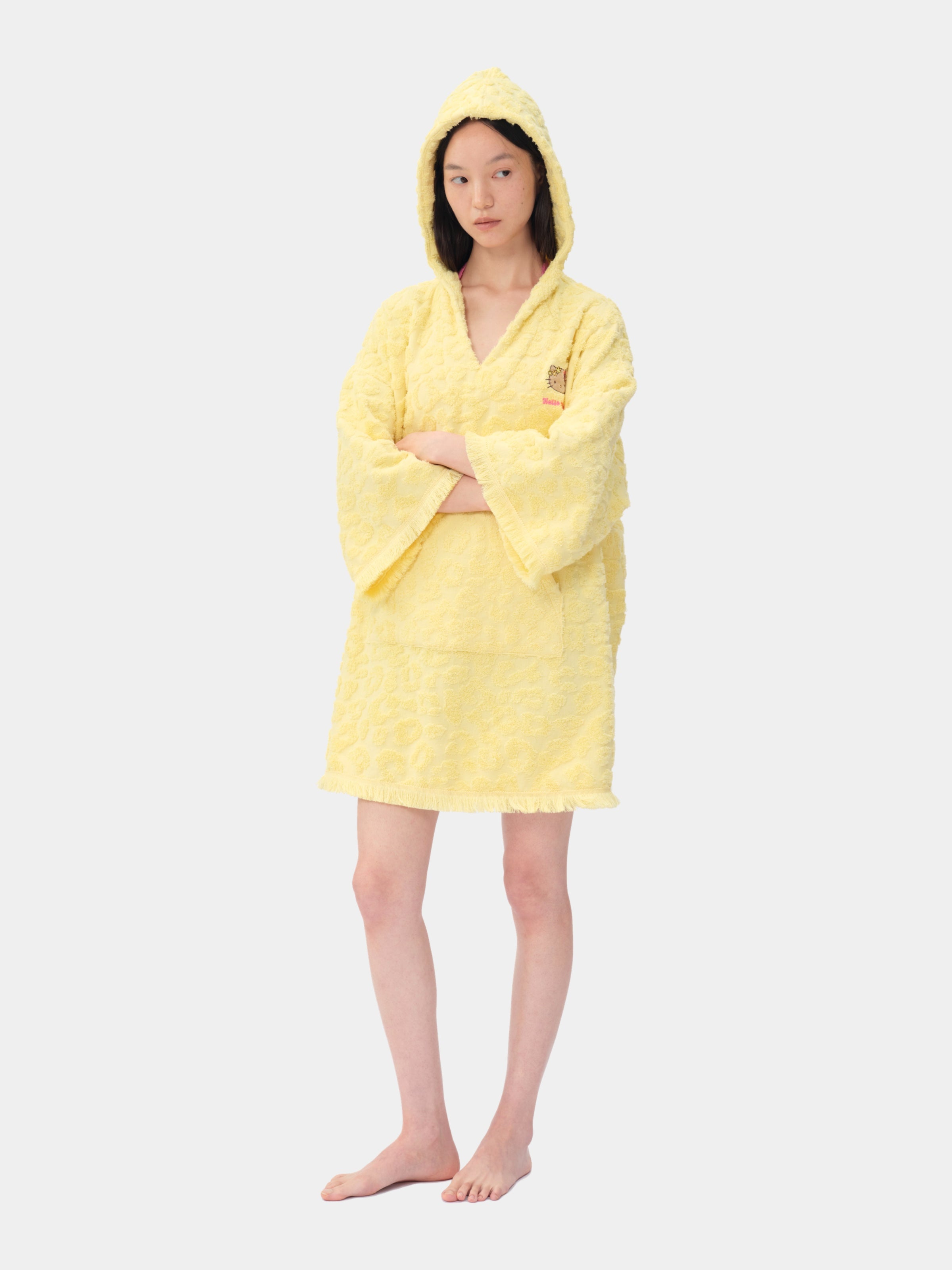 "Hello Kitty" Terry Hooded Cover Up – Sunbeam Leopard