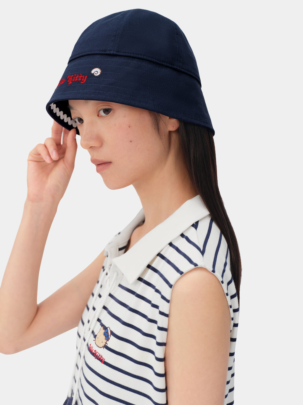 "Hello Kitty" Convertible Sailor Hat – Navy Blue