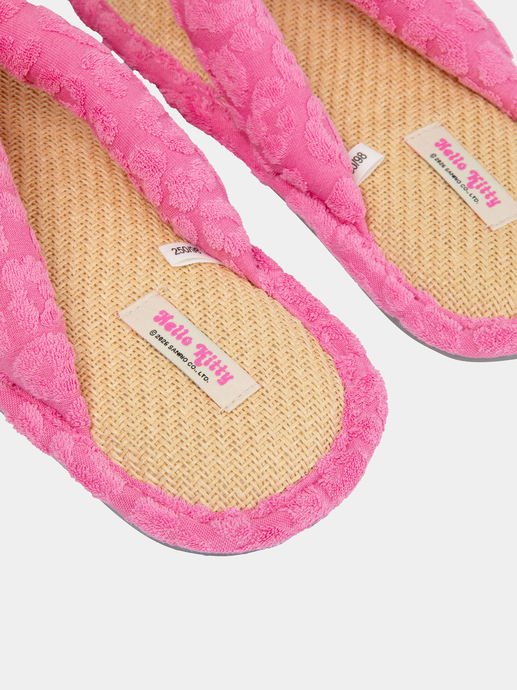 "Hello Kitty" Terry Flip-Flops – Hot Pink Leopard