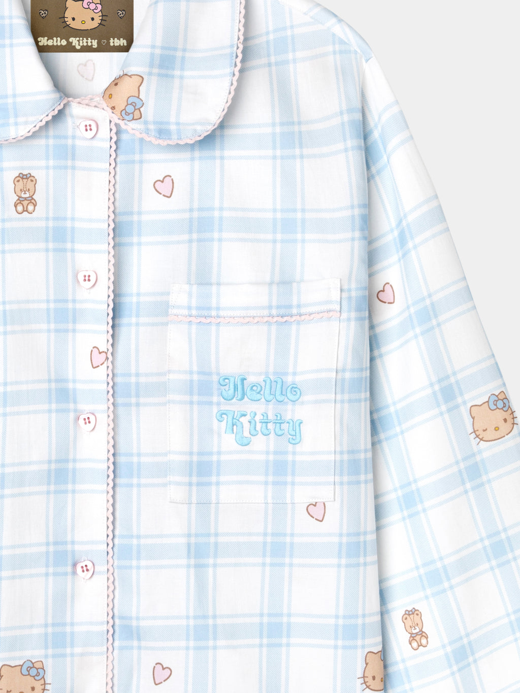"Hello Kitty" Tencel Cotton Blend Loungewear Set – Hello Kitty Check