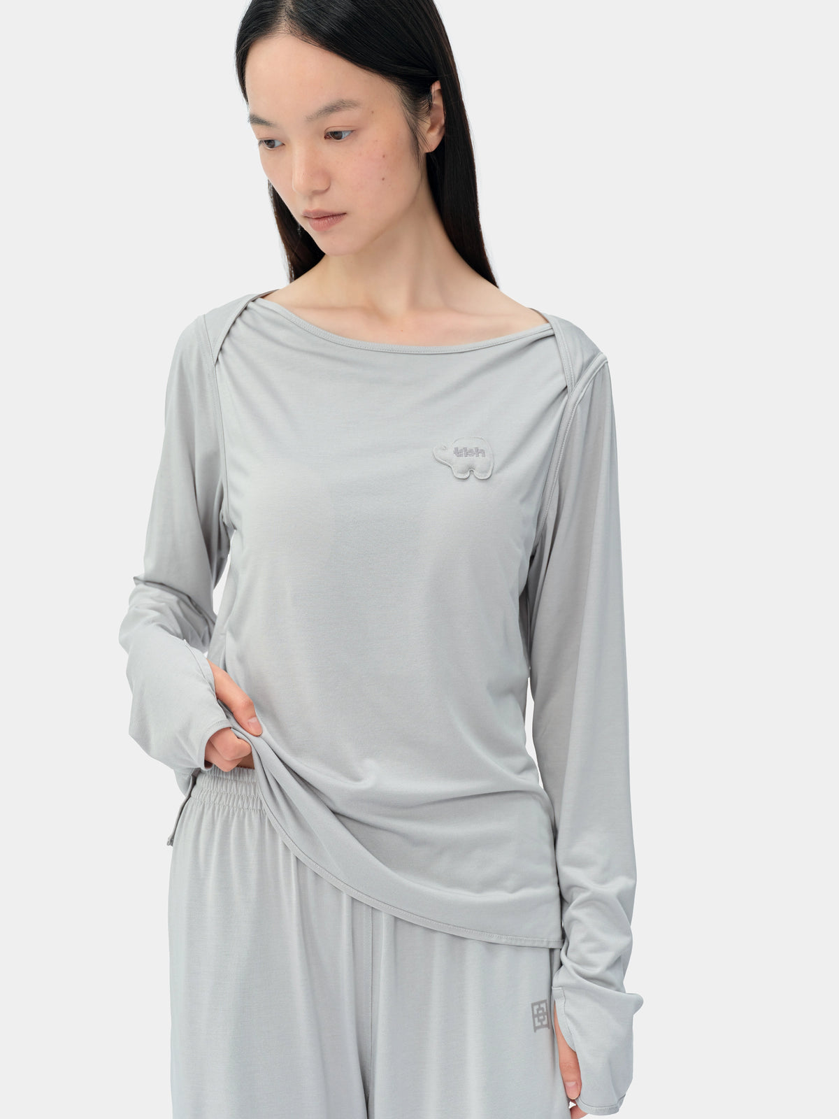tbh Wōdrobe PLA Skin-Friendly Sleepwear Set Long Sleeve – Grey