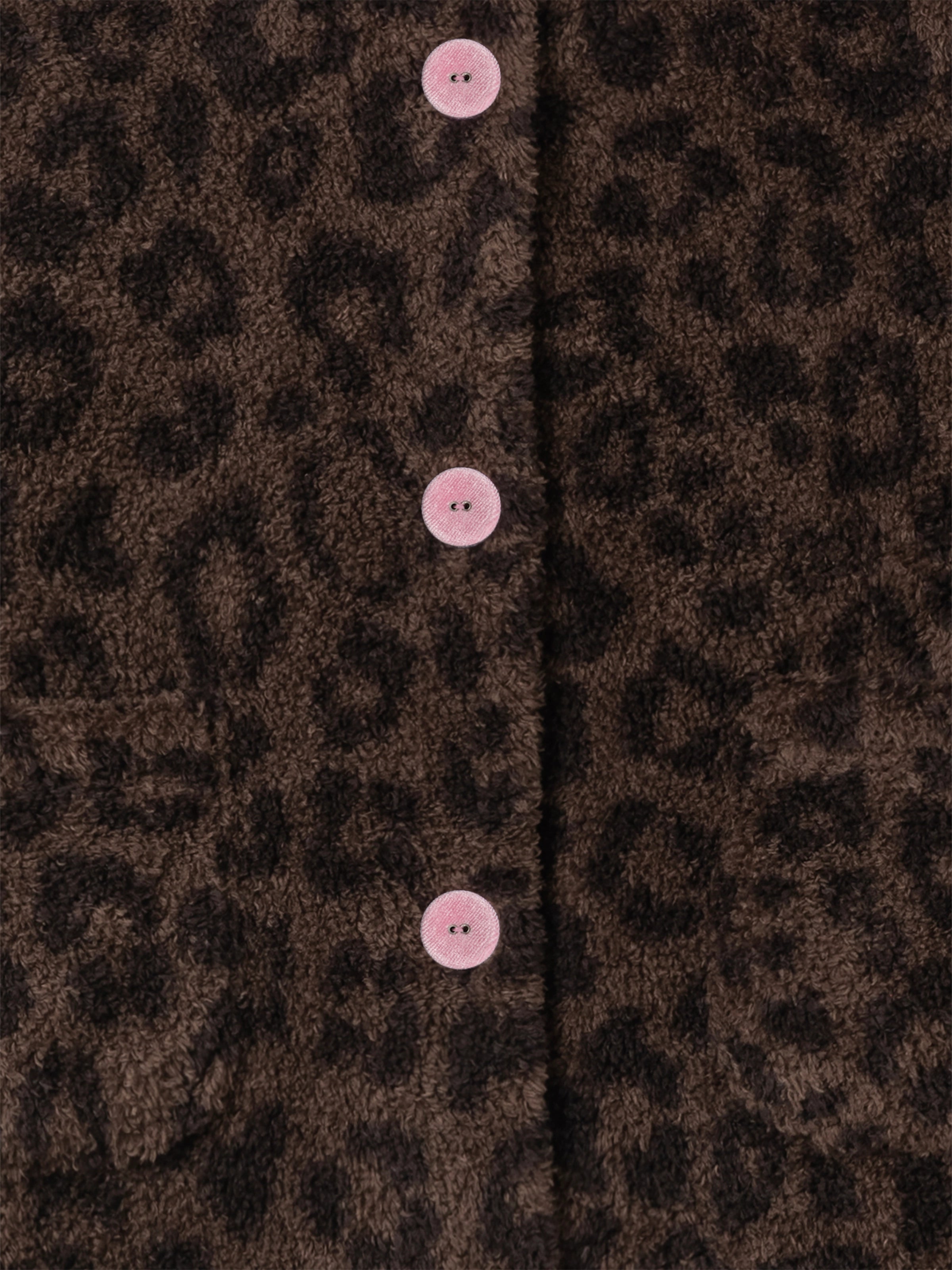 "Hello Kitty" Polar Fleece Peter Pan Collar Loungewear Set – Choco