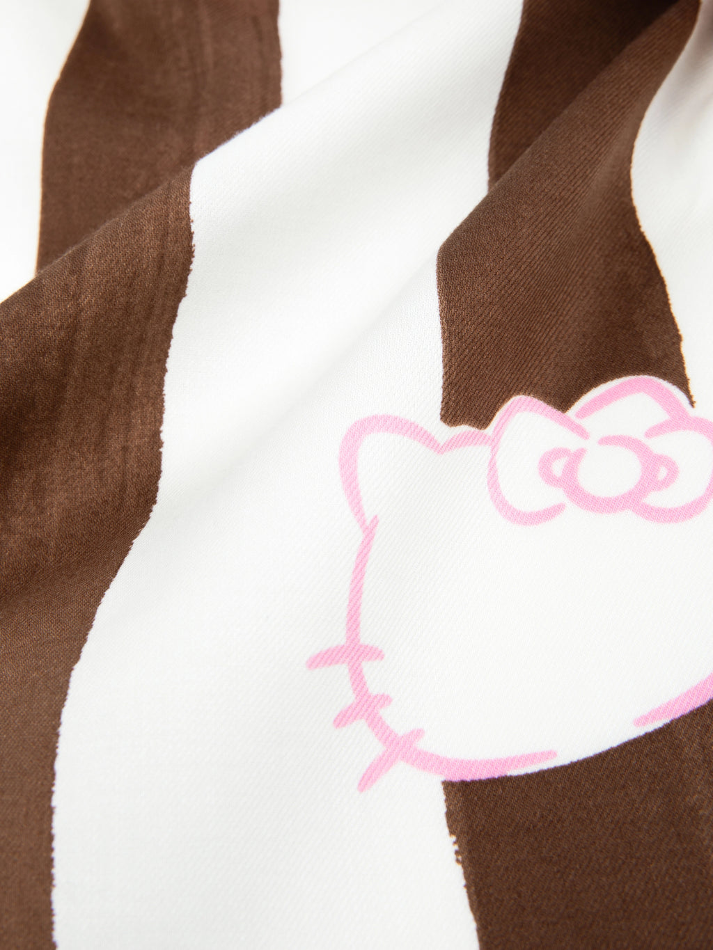 "Hello Kitty" Tencel Cotton Blend Loungewear Set Long Sleeve – Coconut Brown