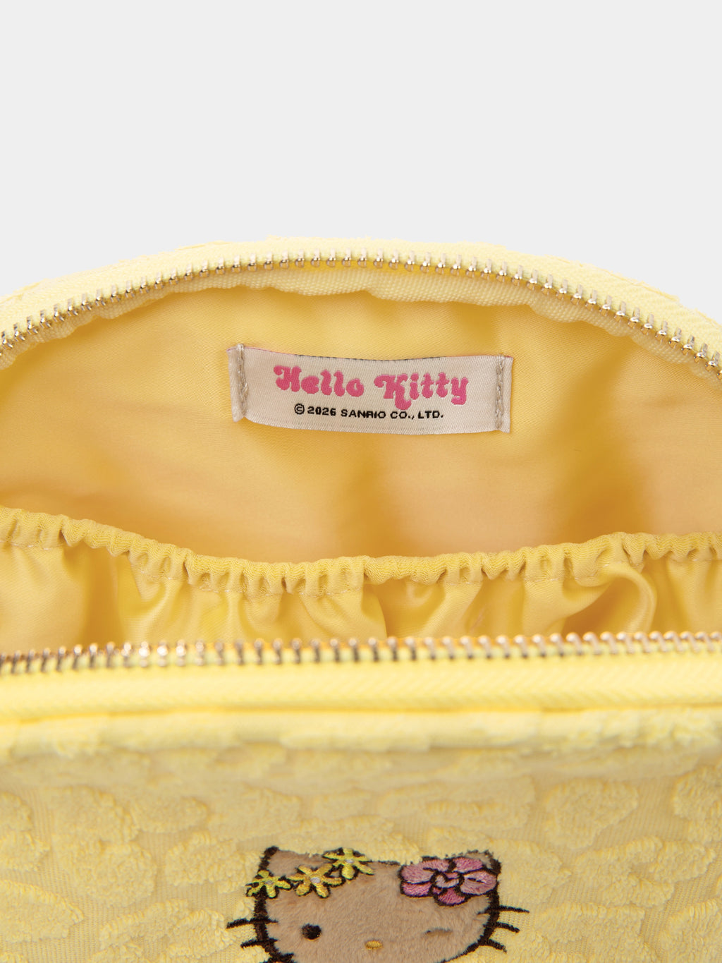 "Hello Kitty" Terry Shell-Shaped Cosmetic Bag – Sunbeam Leopard – Small