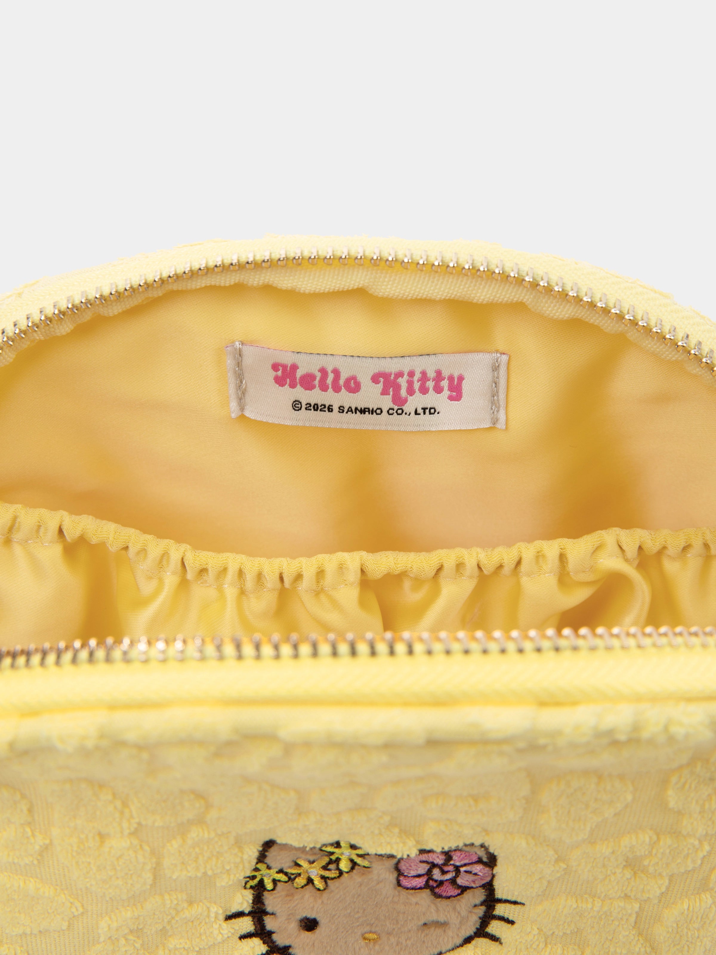 "Hello Kitty" Terry Shell-Shaped Cosmetic Bag – Sunbeam Leopard – Small